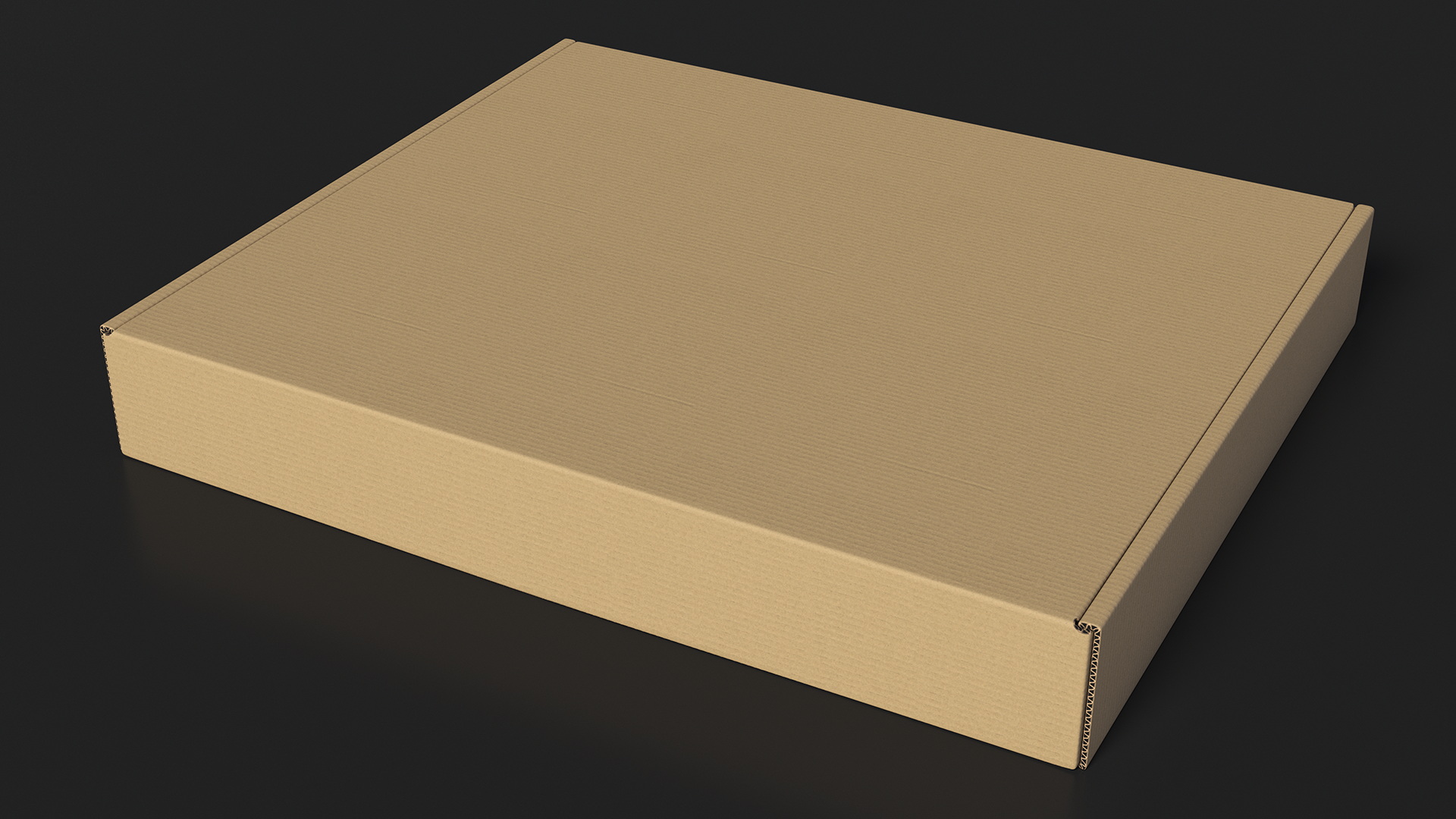 3D model Cardboard Closed Flat Box