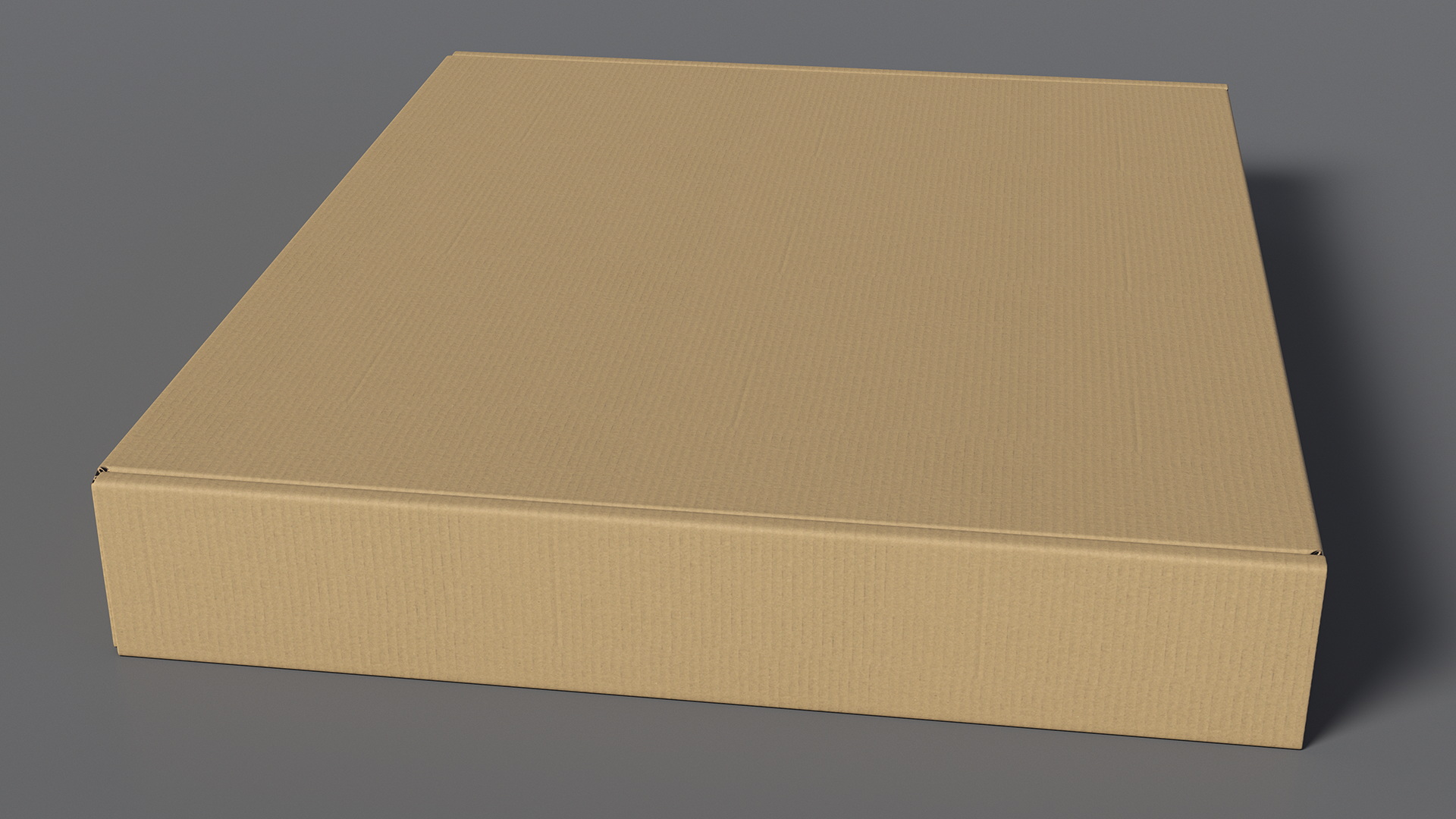 3D model Cardboard Closed Flat Box