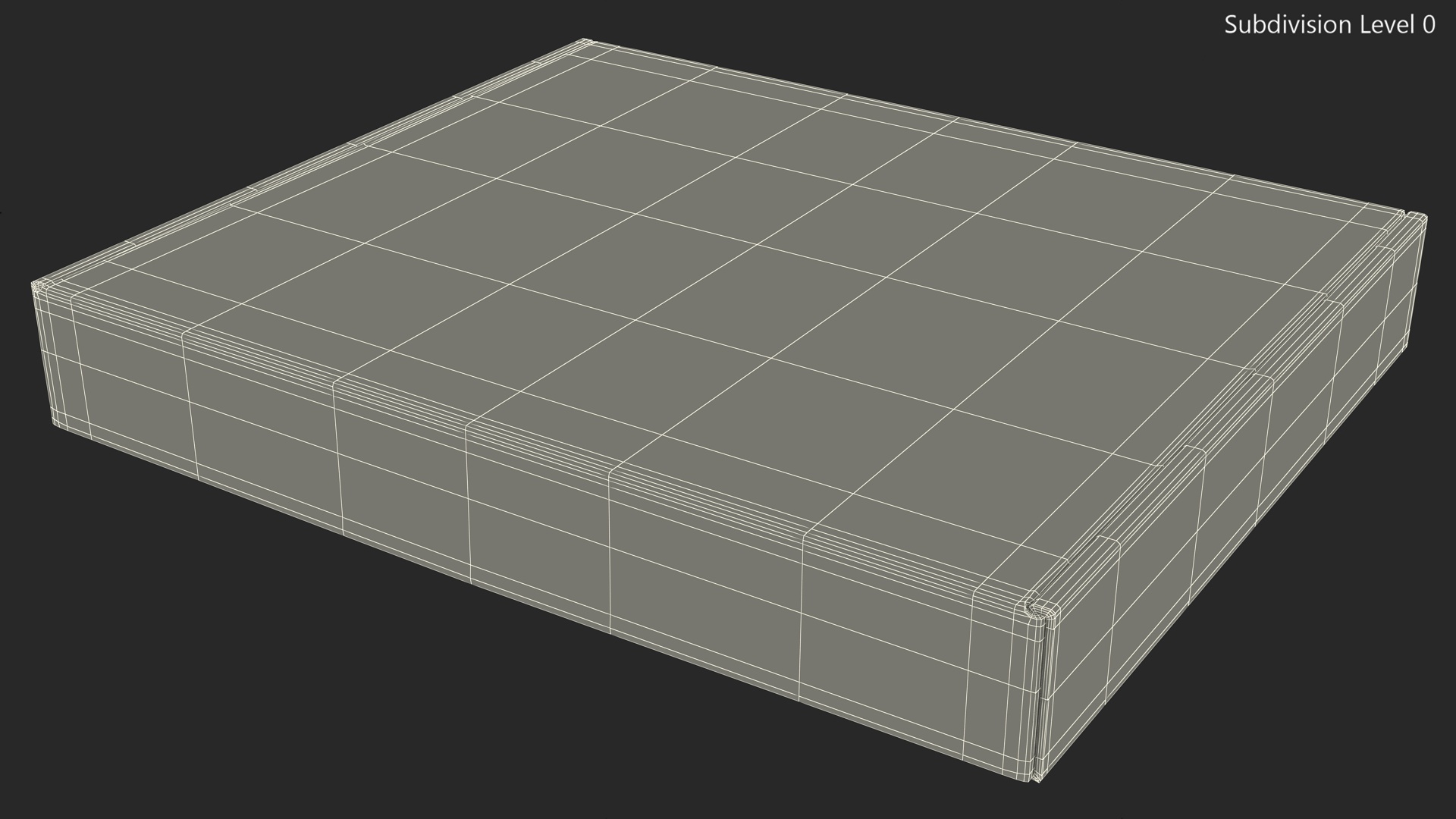 3D model Cardboard Closed Flat Box