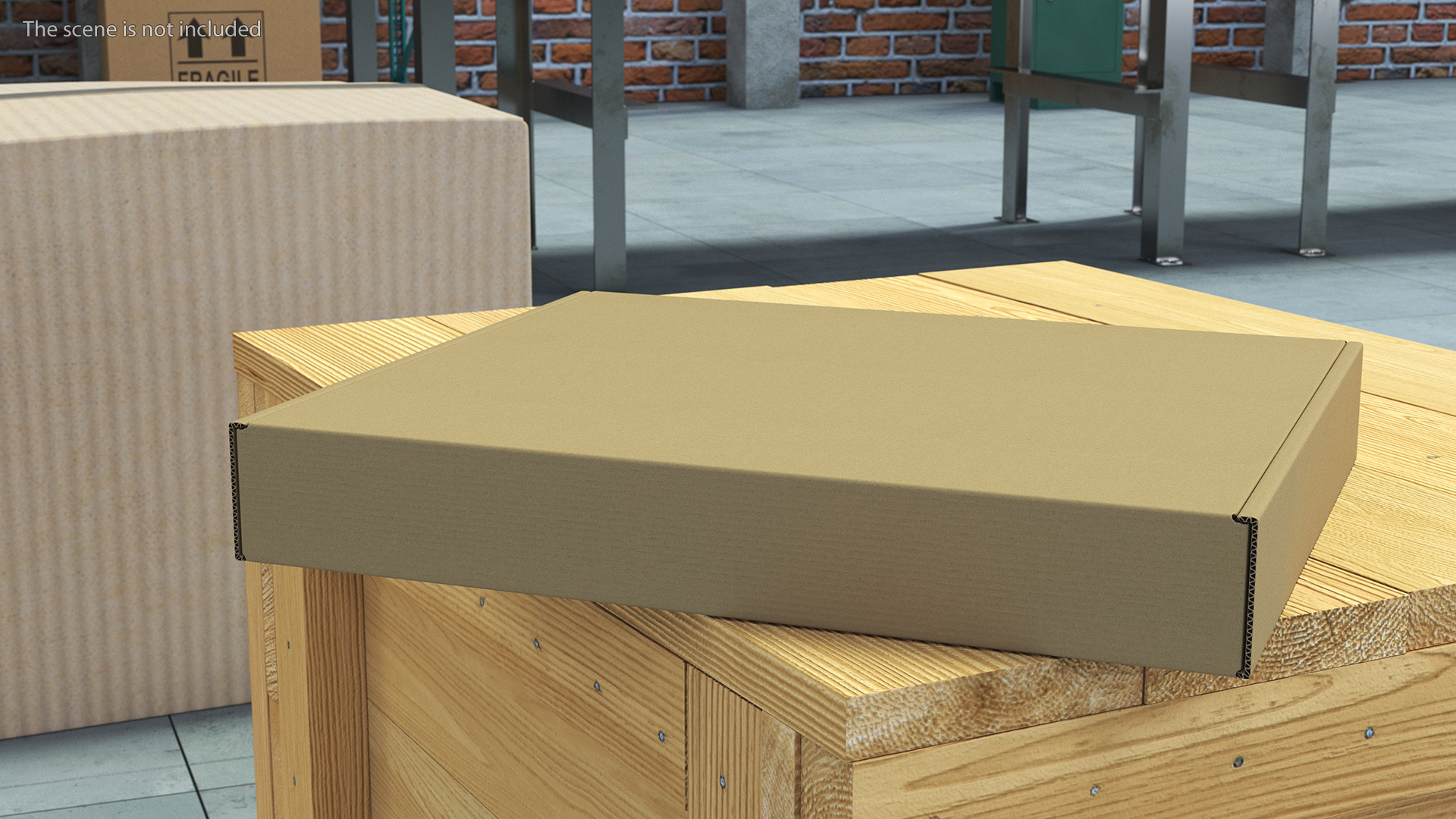 3D model Cardboard Closed Flat Box