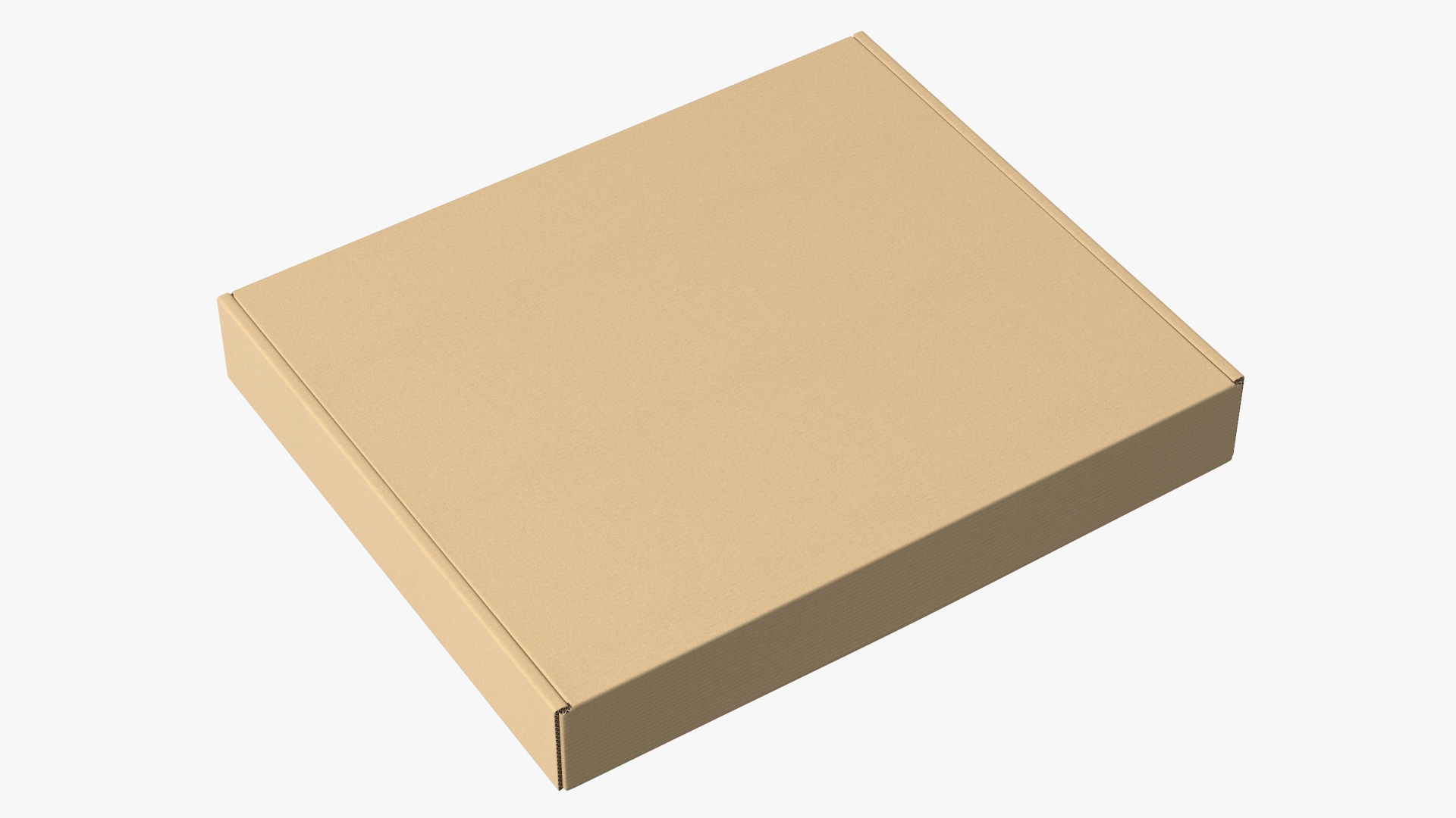 3D model Cardboard Closed Flat Box