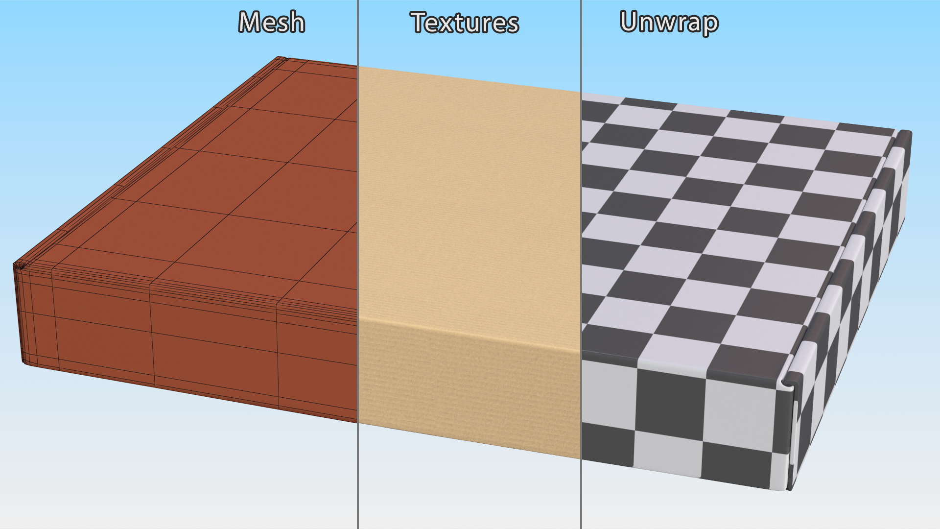 3D model Cardboard Closed Flat Box