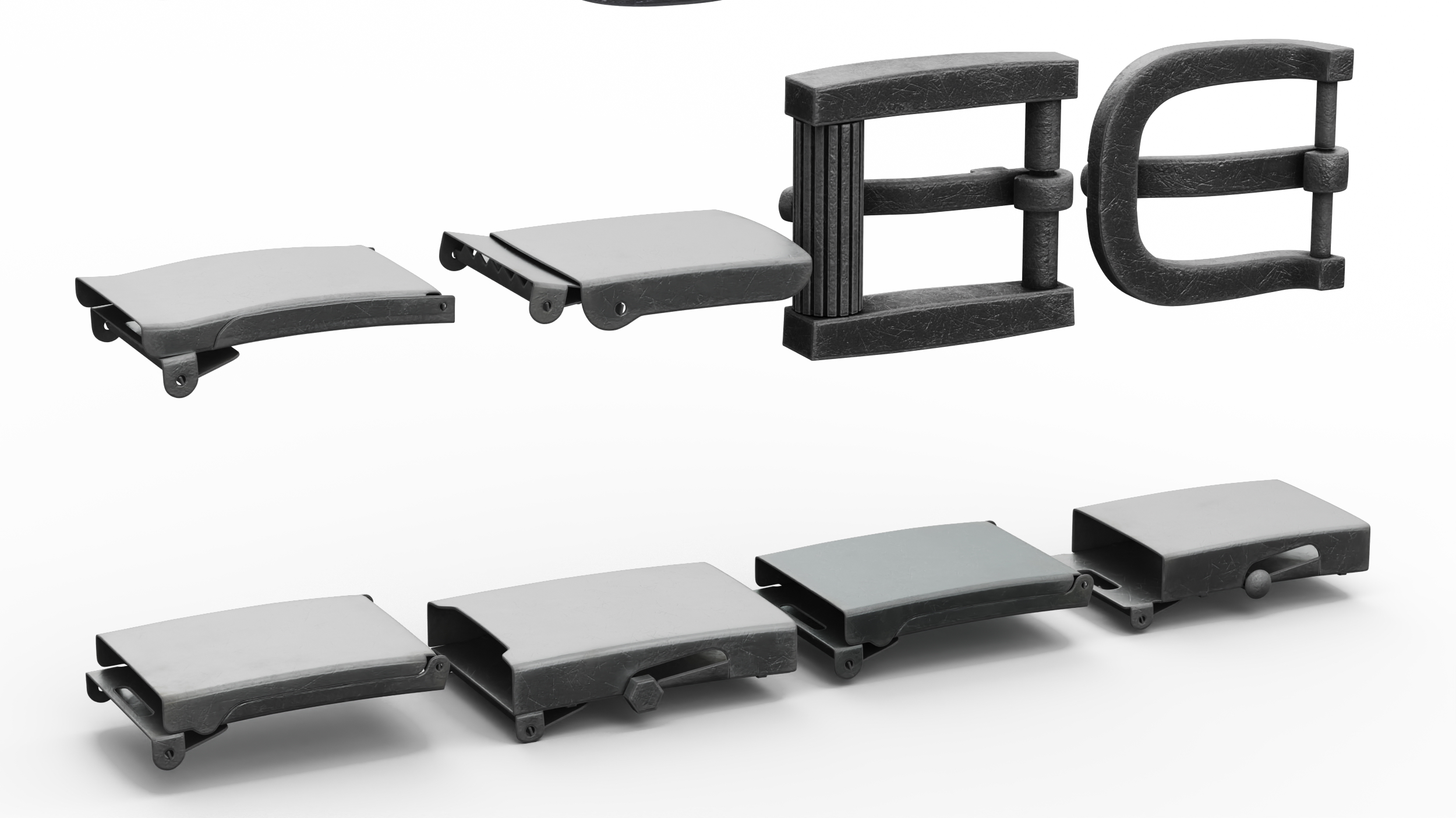 3D Used Belt Bucklers model