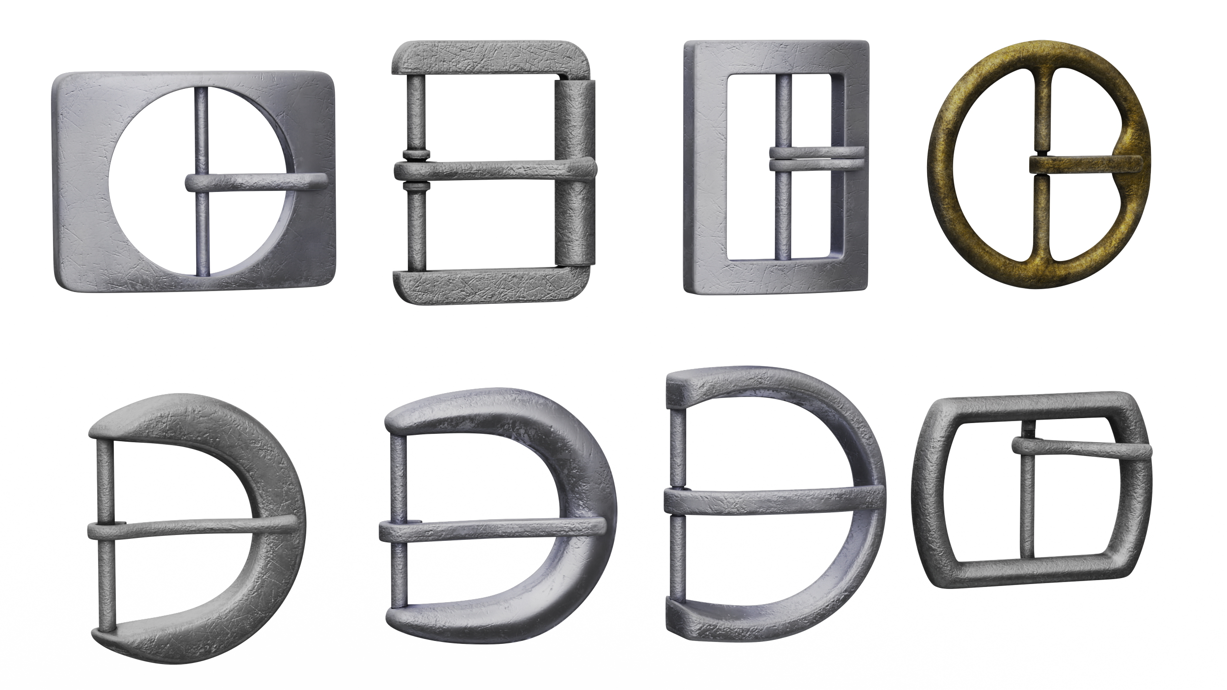 3D Used Belt Bucklers model