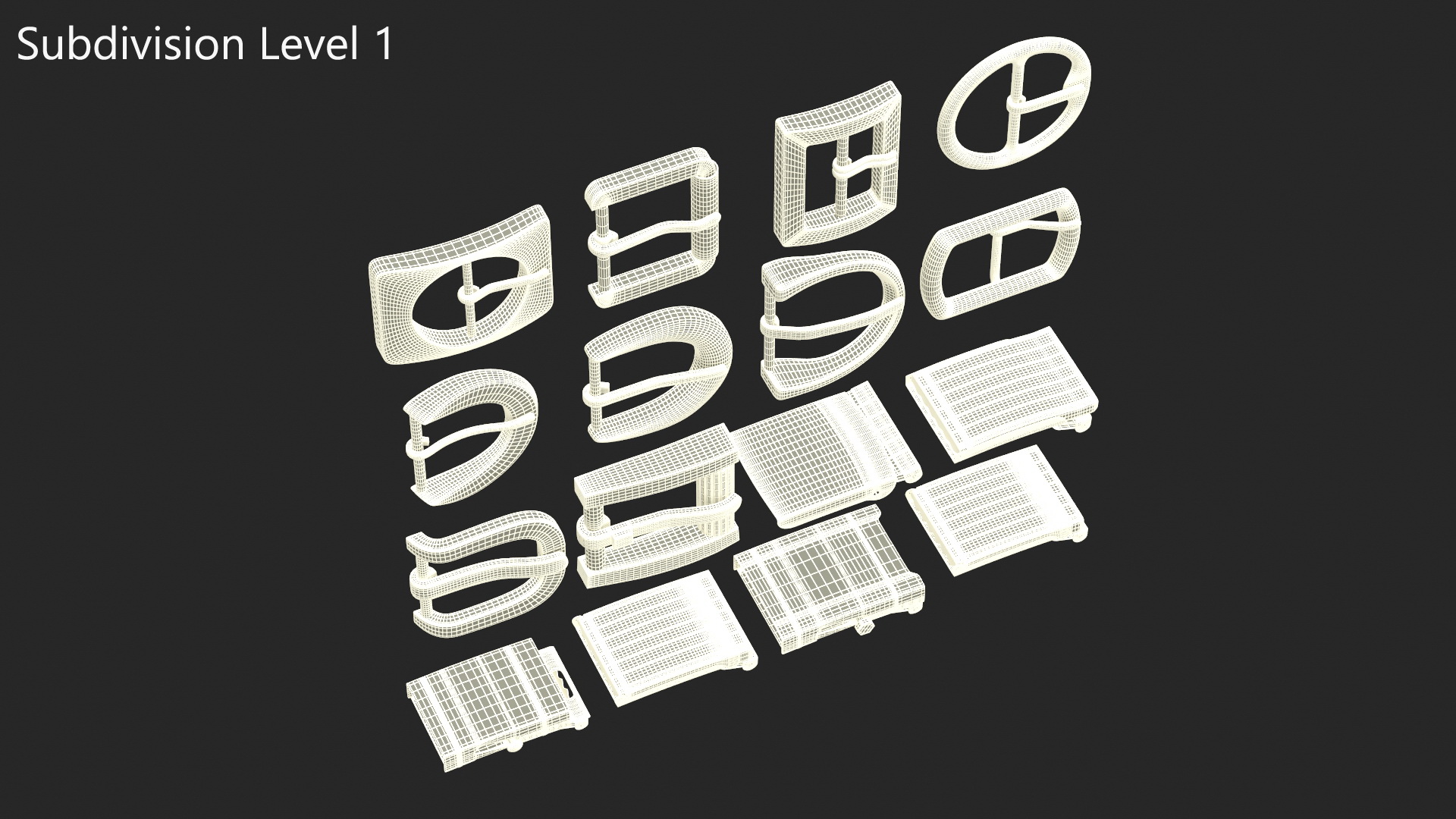 3D Used Belt Bucklers model