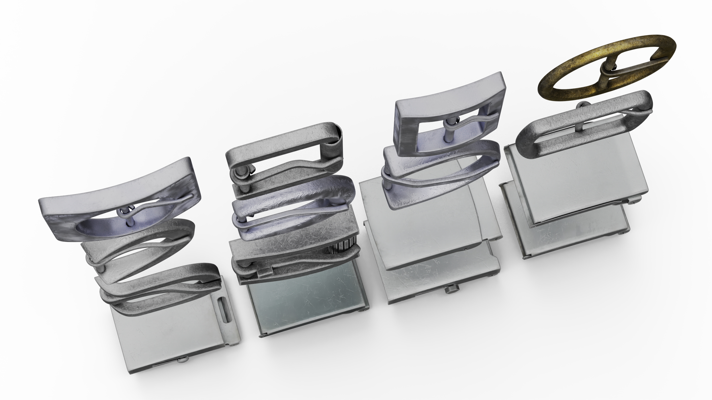 3D Used Belt Bucklers model