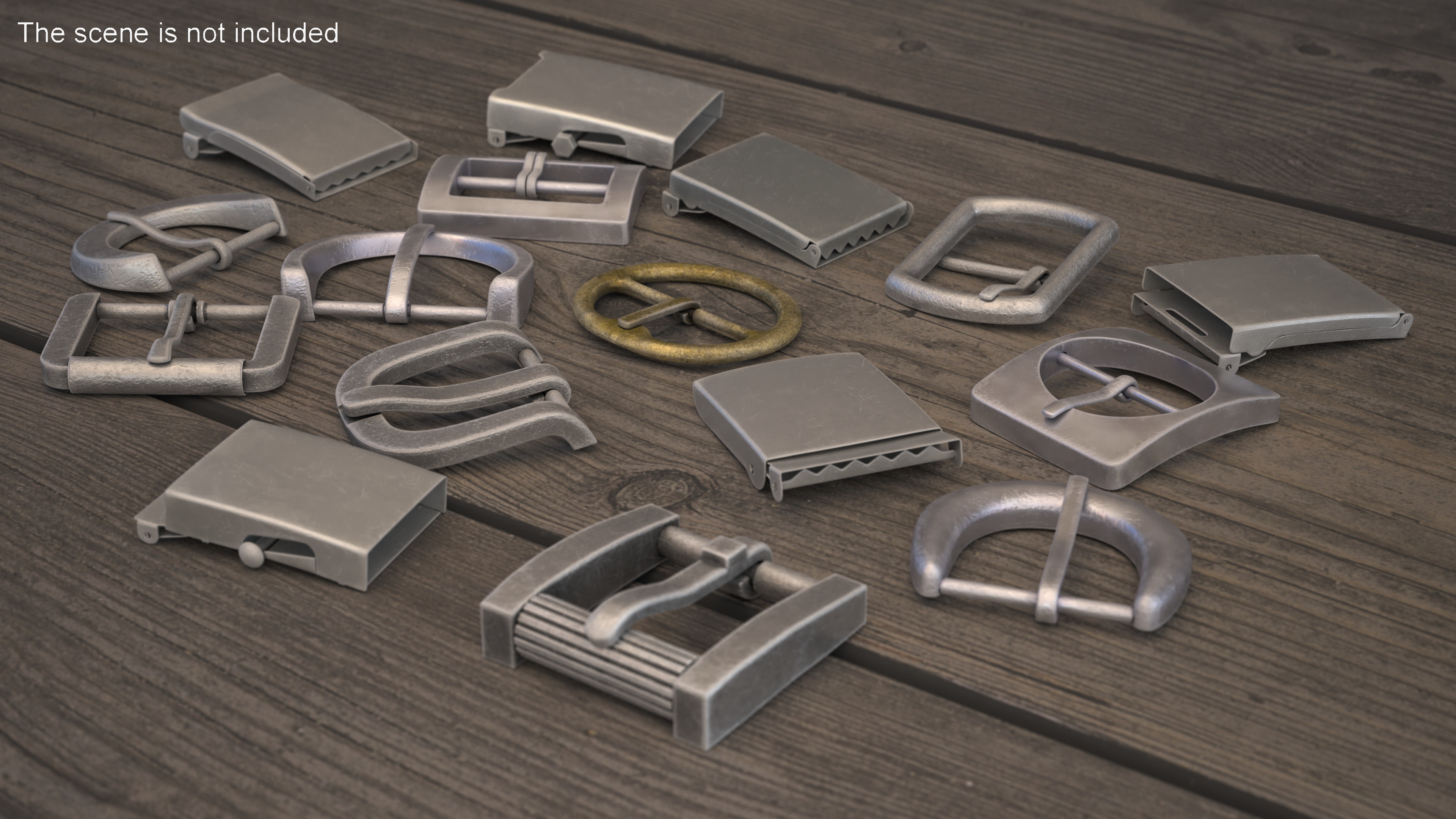 3D Used Belt Bucklers model