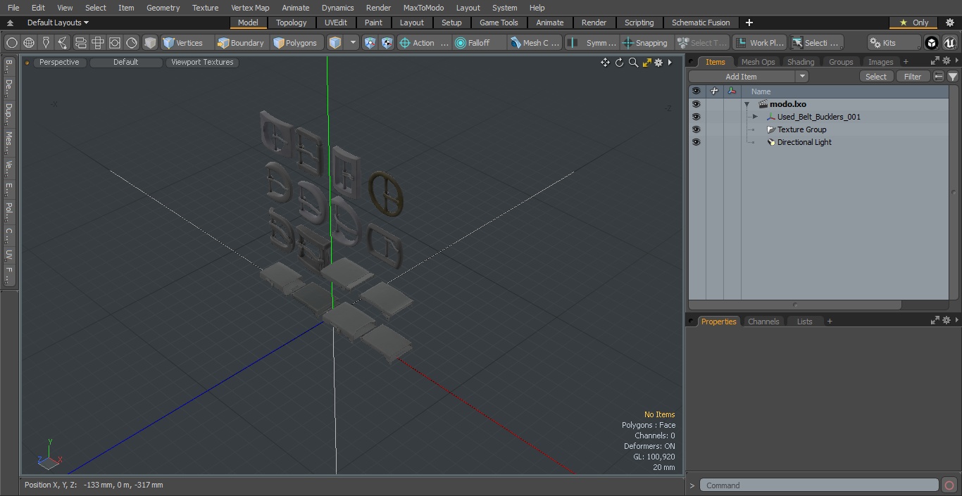 3D Used Belt Bucklers model