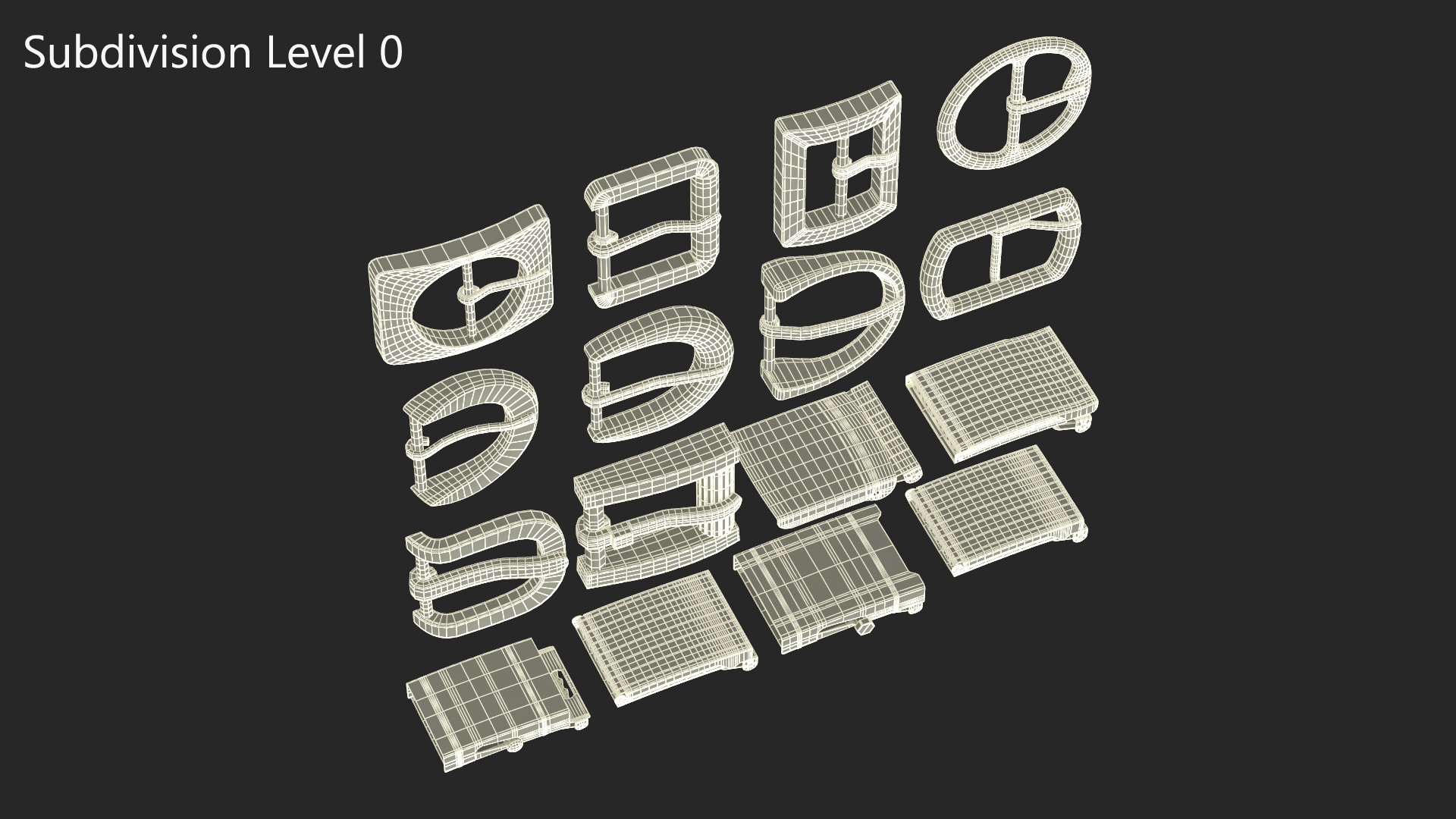 3D Used Belt Bucklers model