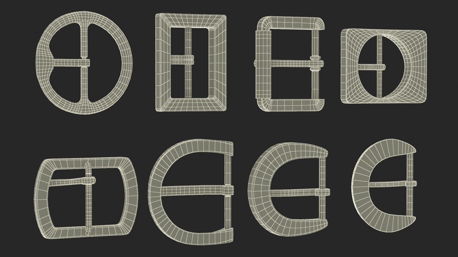 3D Used Belt Bucklers model