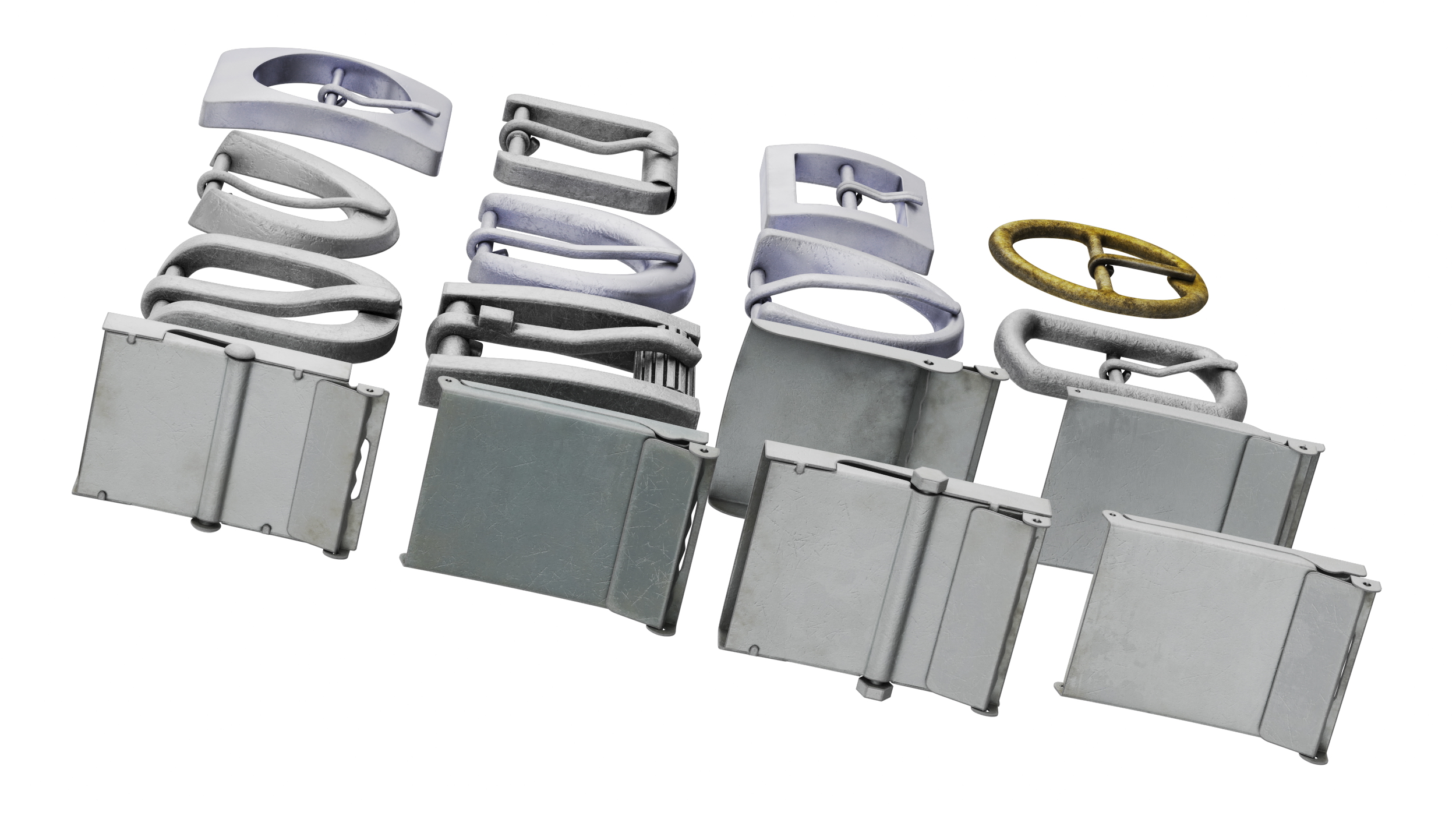 3D Used Belt Bucklers model