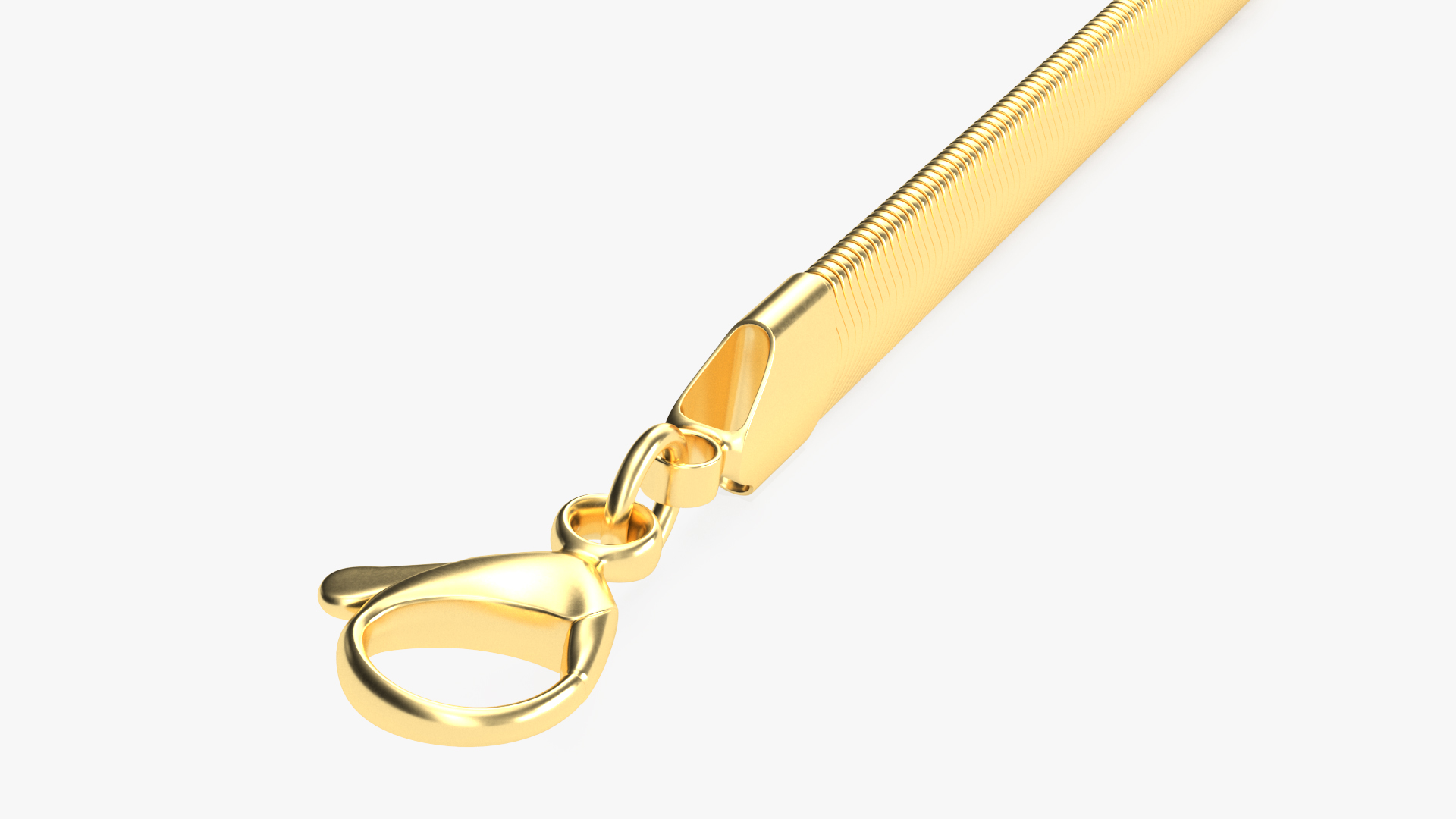 Snake Jewelry Chain Gold 3D model