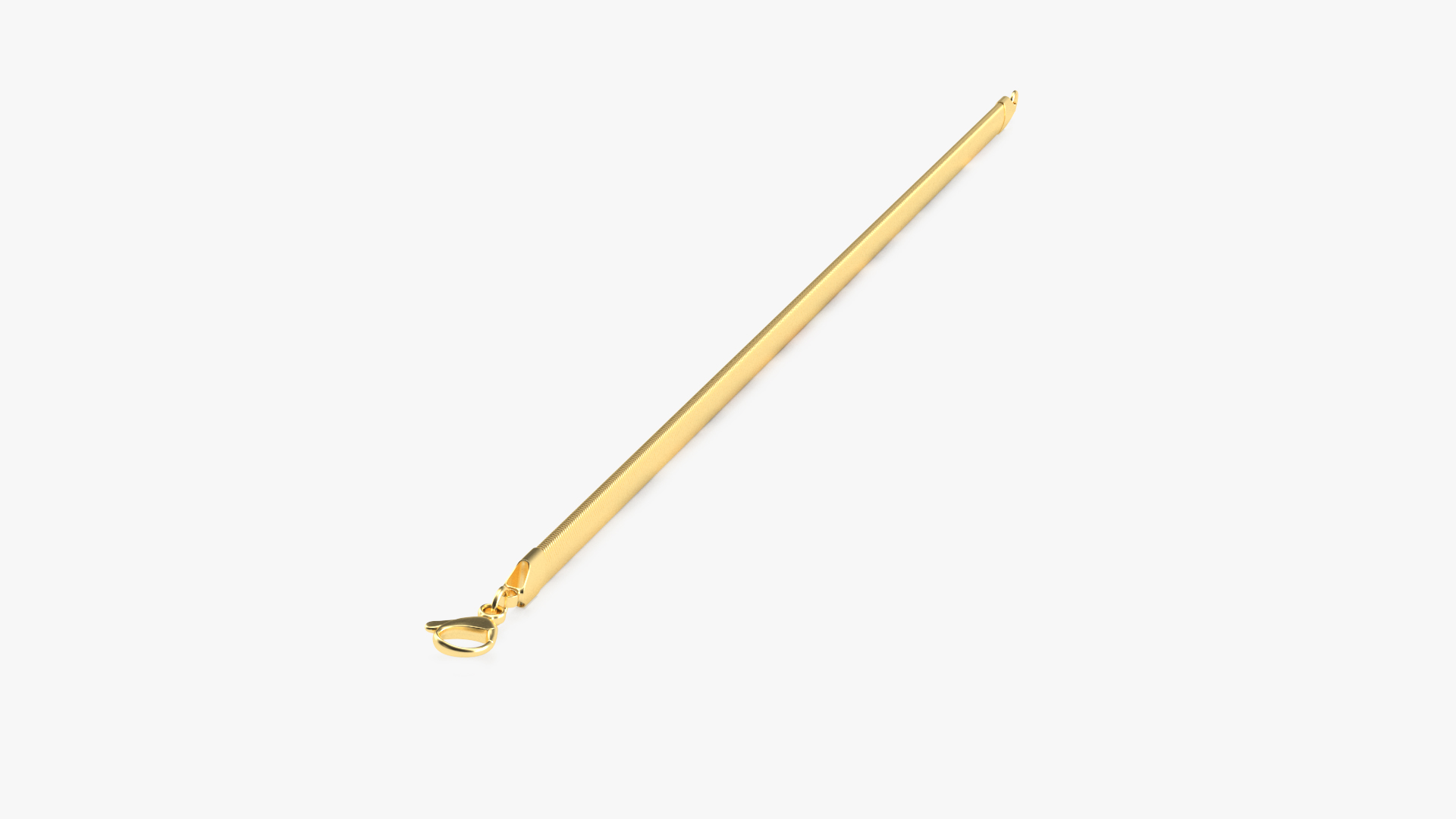Snake Jewelry Chain Gold 3D model