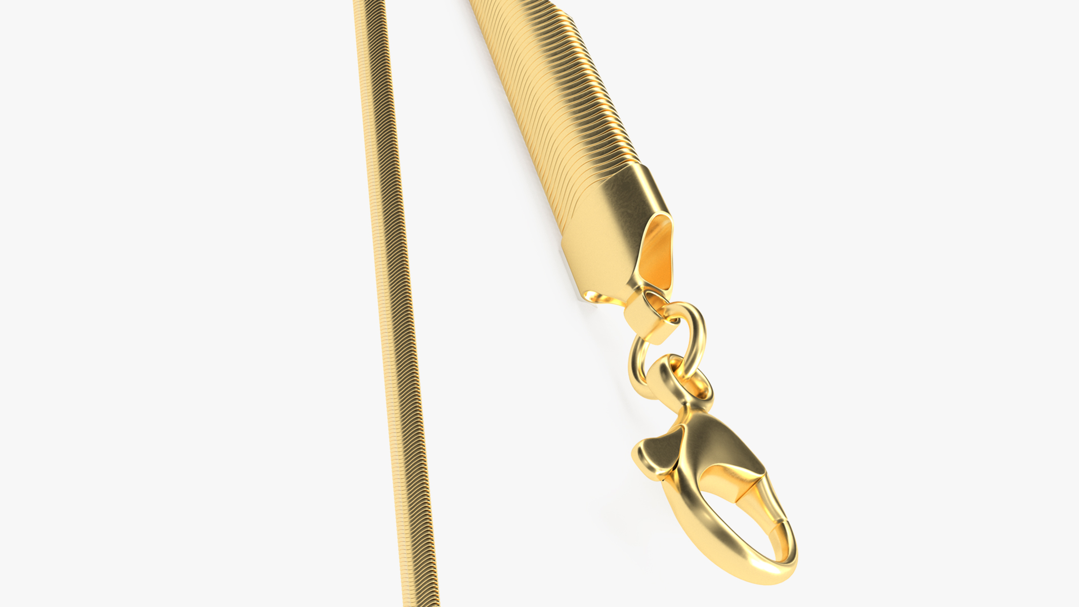Snake Jewelry Chain Gold 3D model