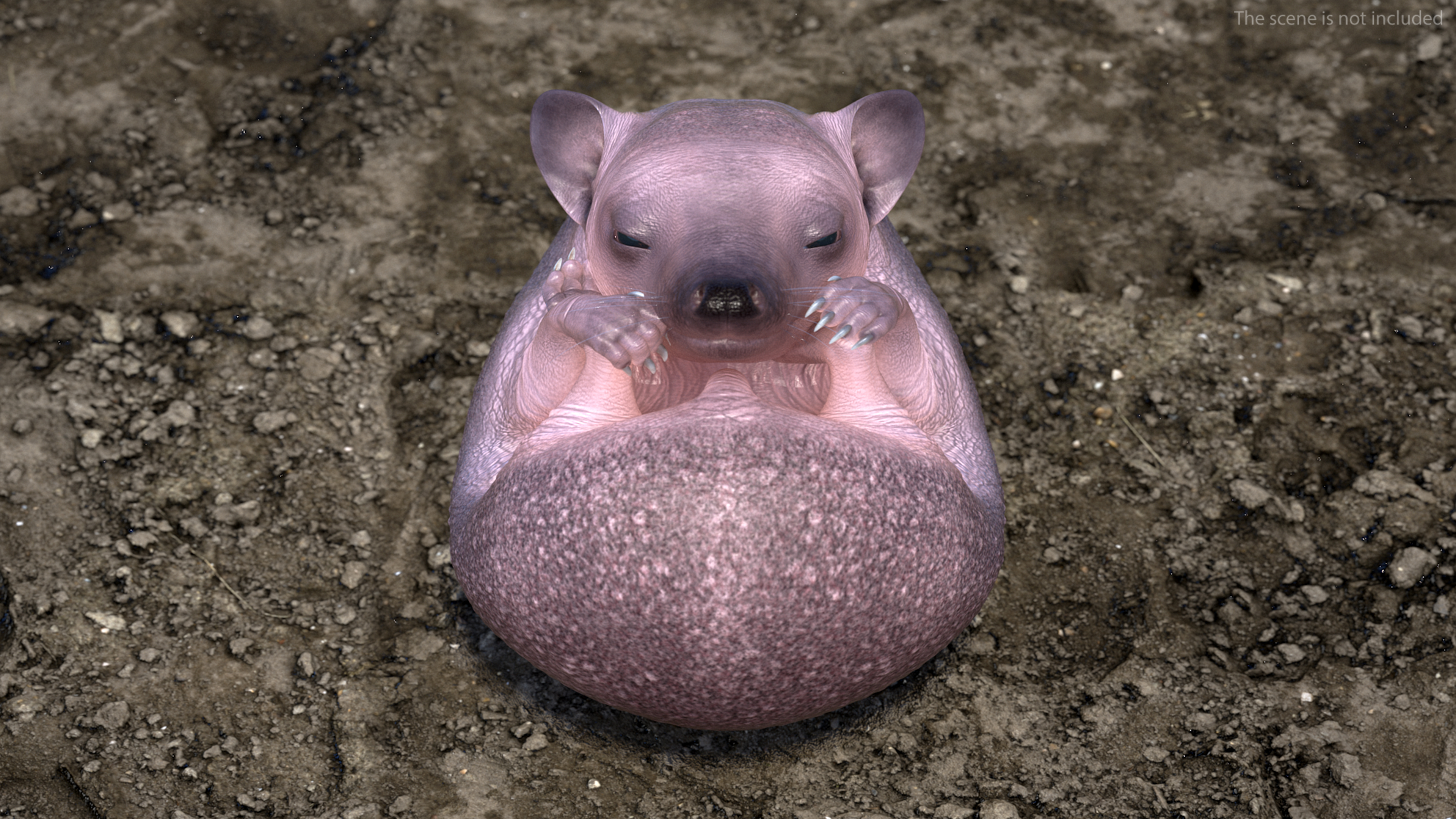 Hedgehog Bald Rigged for Maya 3D model