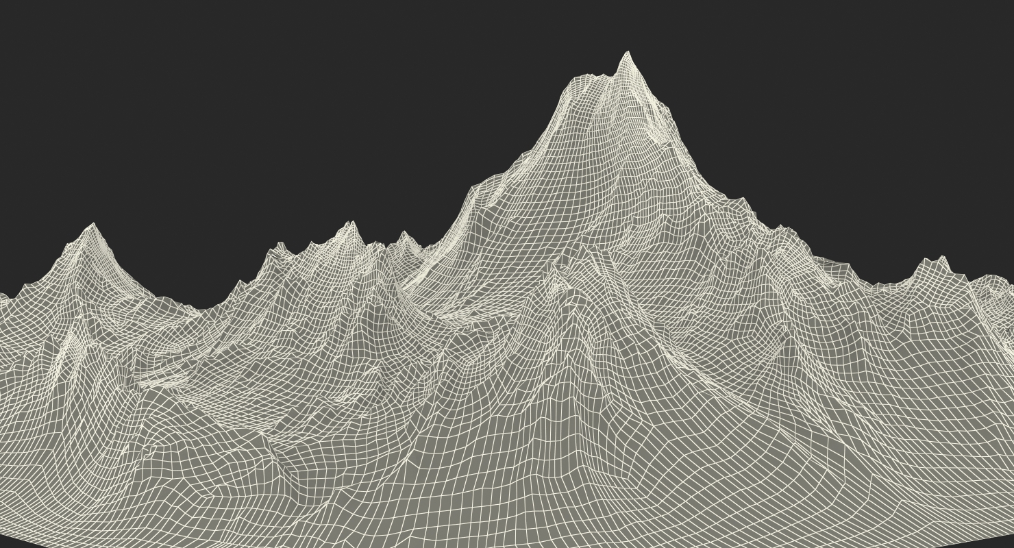 3D Snow Mountain model