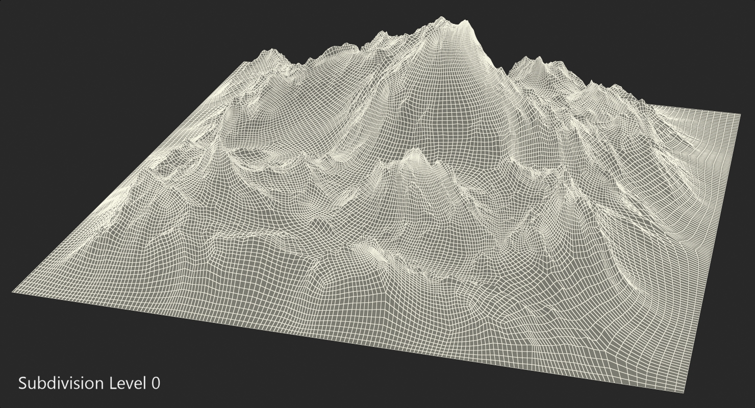3D Snow Mountain model