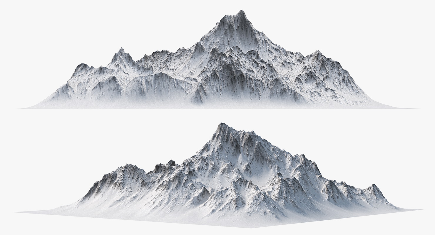 3D Snow Mountain model