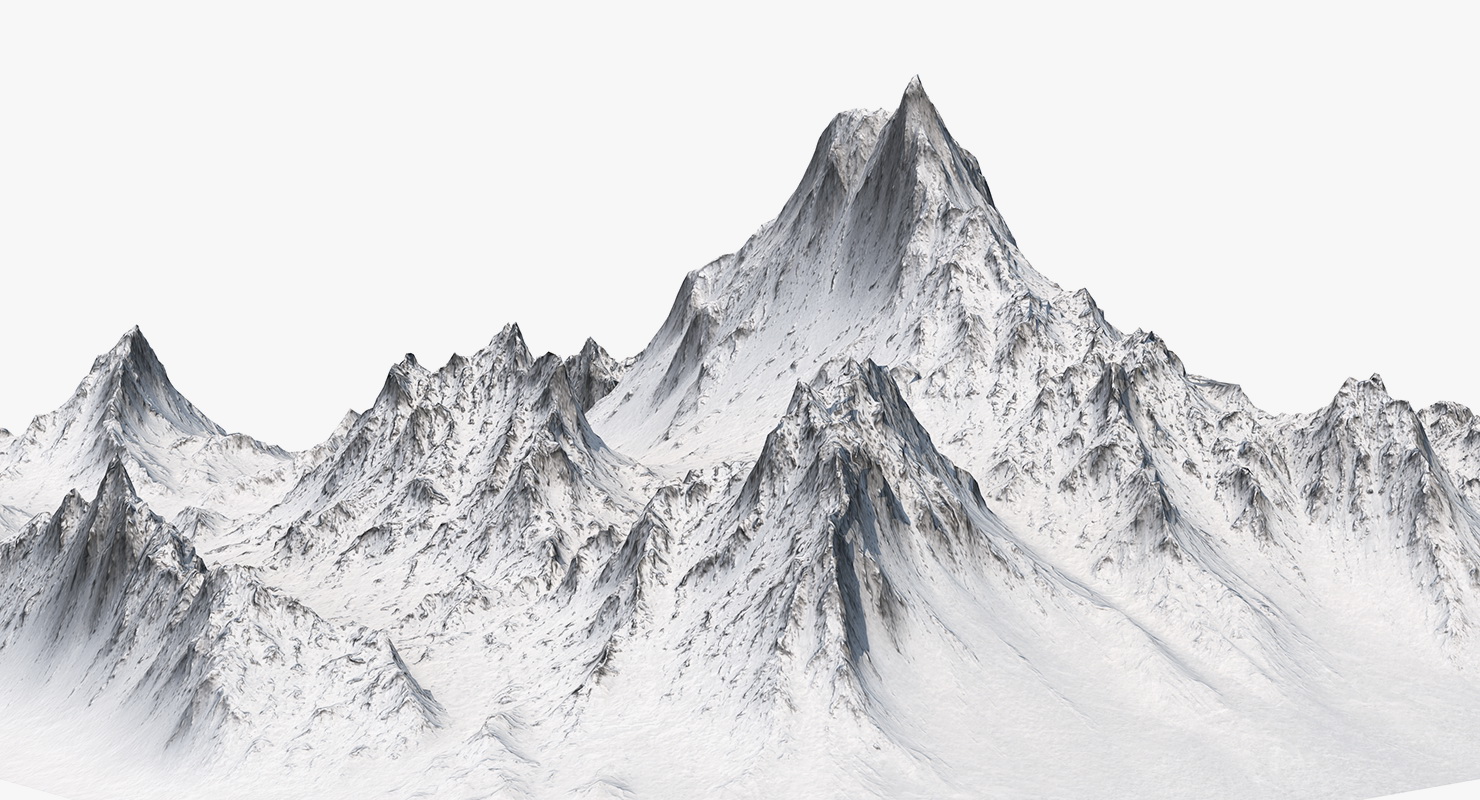 3D Snow Mountain model