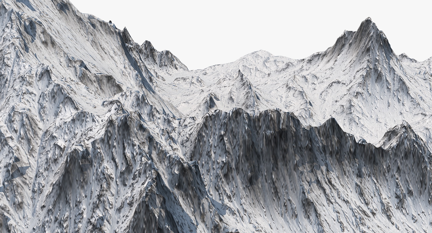 3D Snow Mountain model