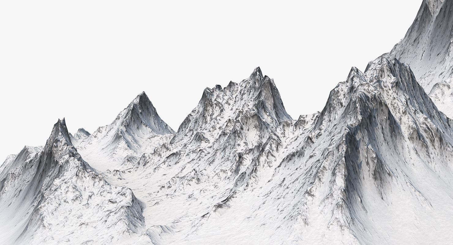 3D Snow Mountain model