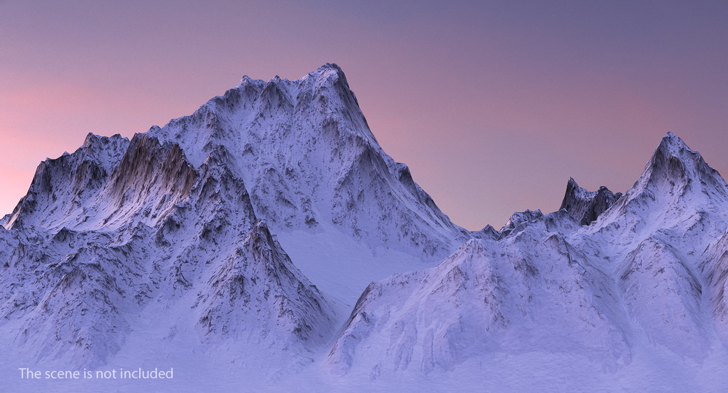 3D Snow Mountain model