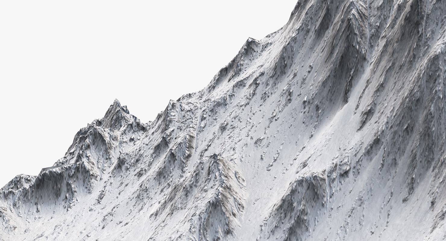 3D Snow Mountain model