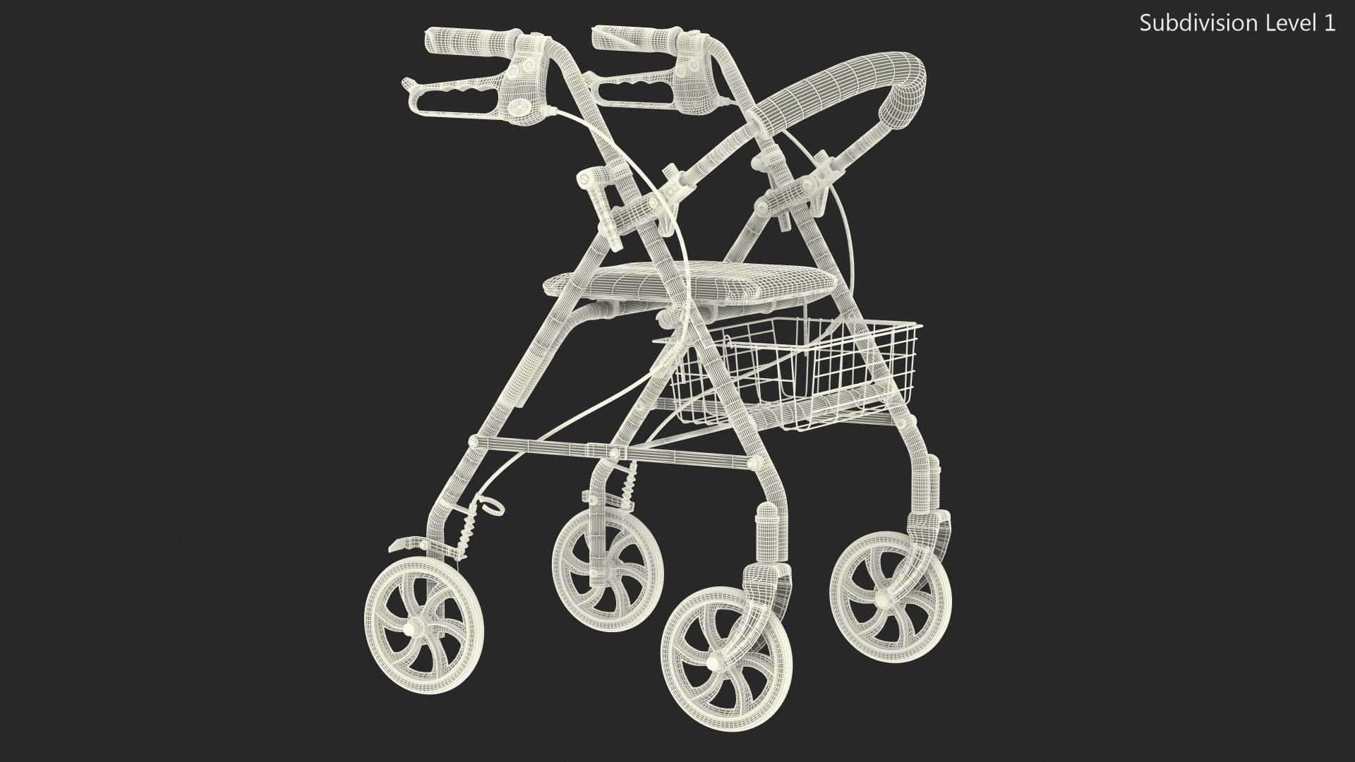 3D Drive Medical Four Wheel Rollator model