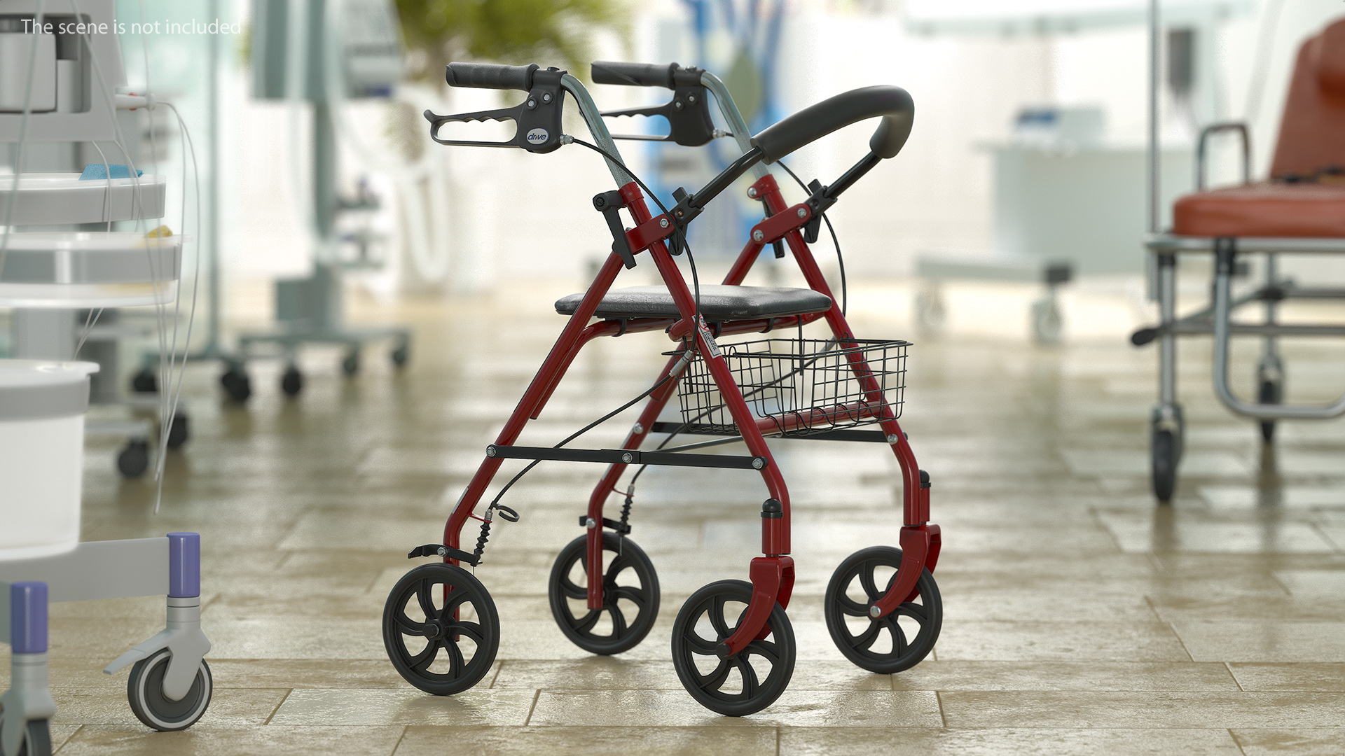 3D Drive Medical Four Wheel Rollator model