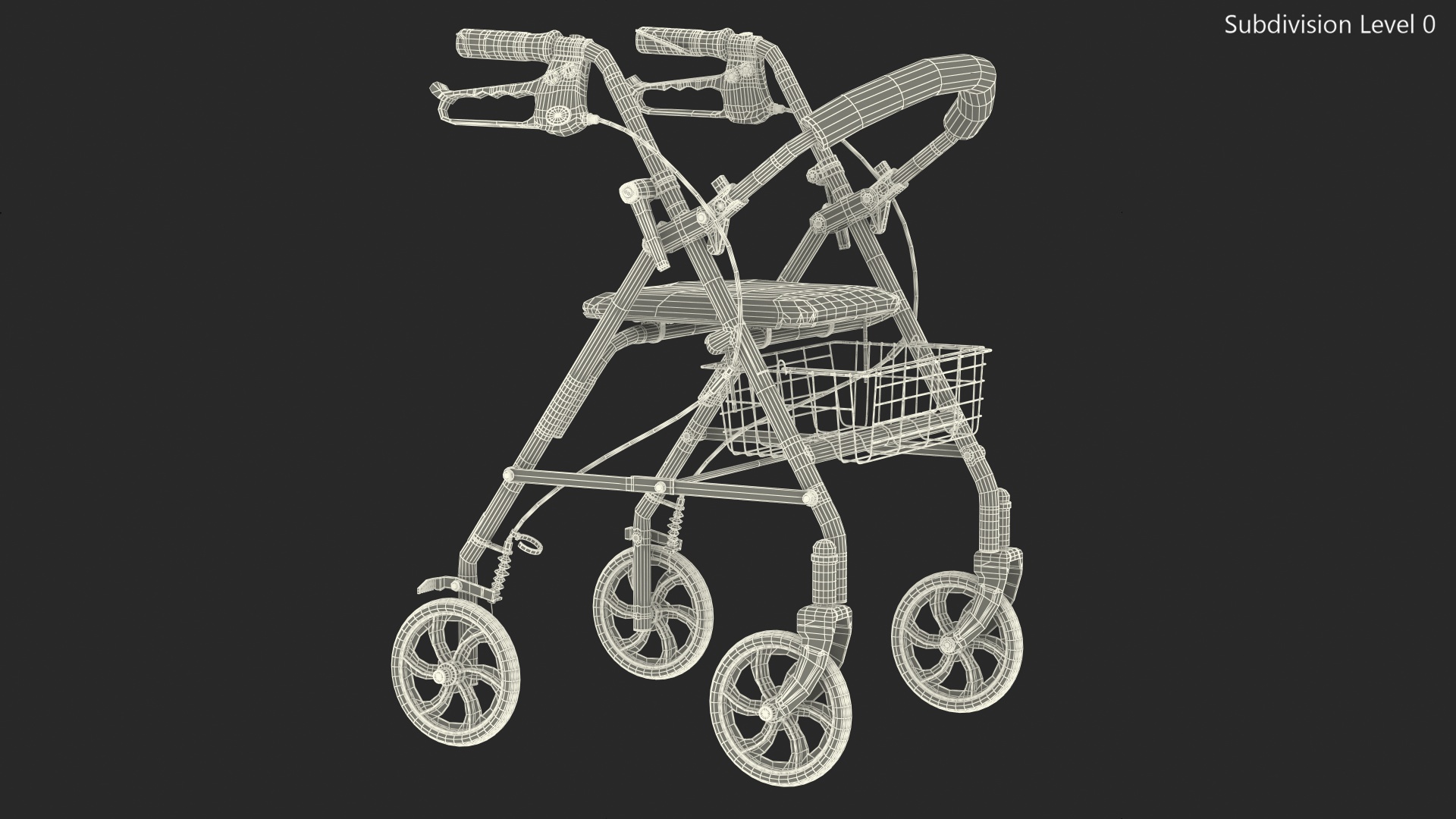 3D Drive Medical Four Wheel Rollator model