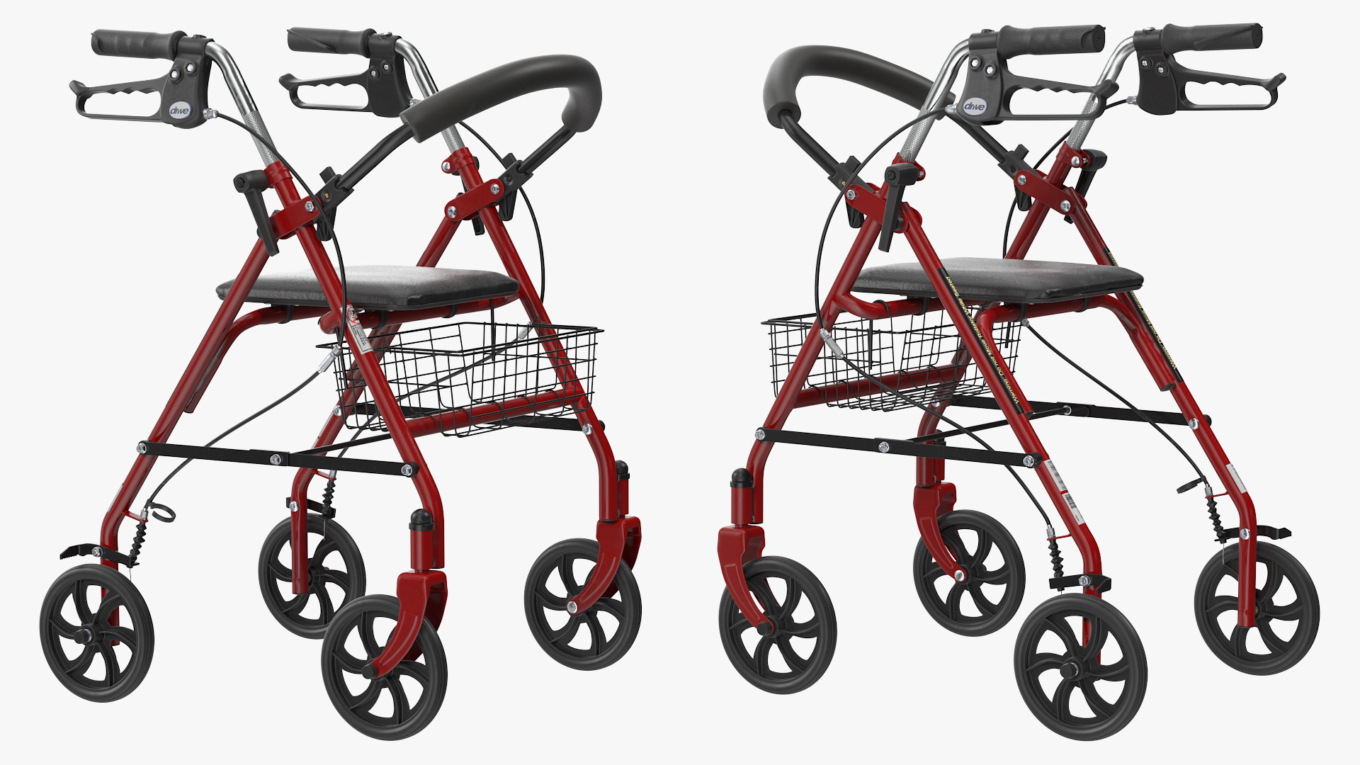 3D Drive Medical Four Wheel Rollator model