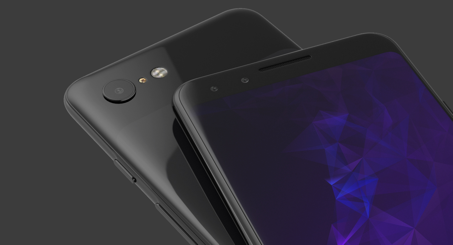 3D model Google Pixel 3 Black