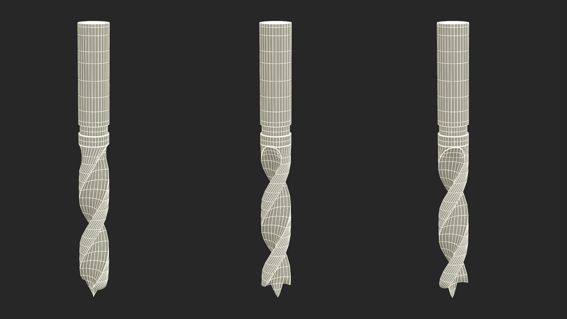 3D Utility Brad Point Drill Bit model