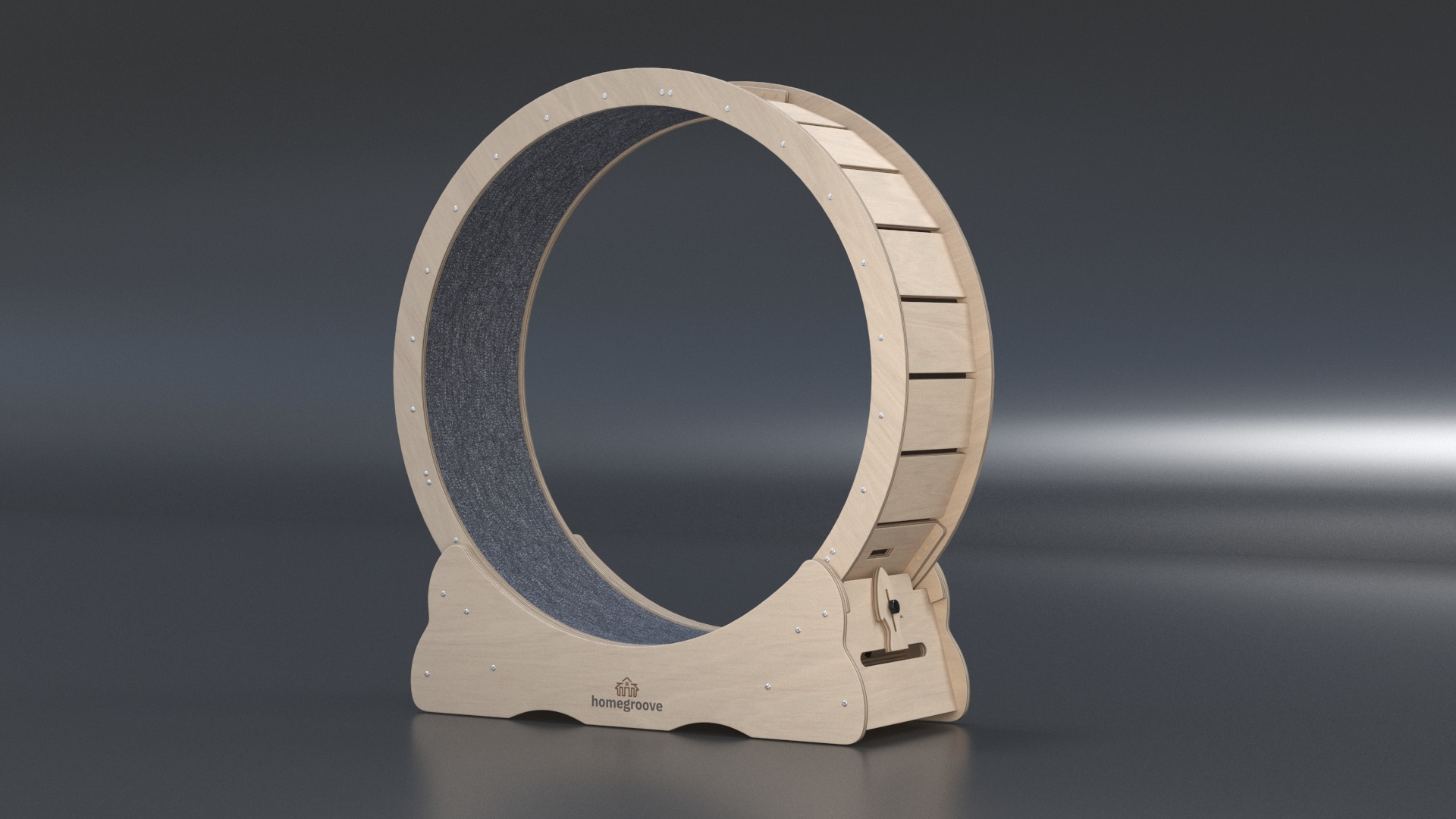 3D model Homegroove Wooden Pet Running Wheel