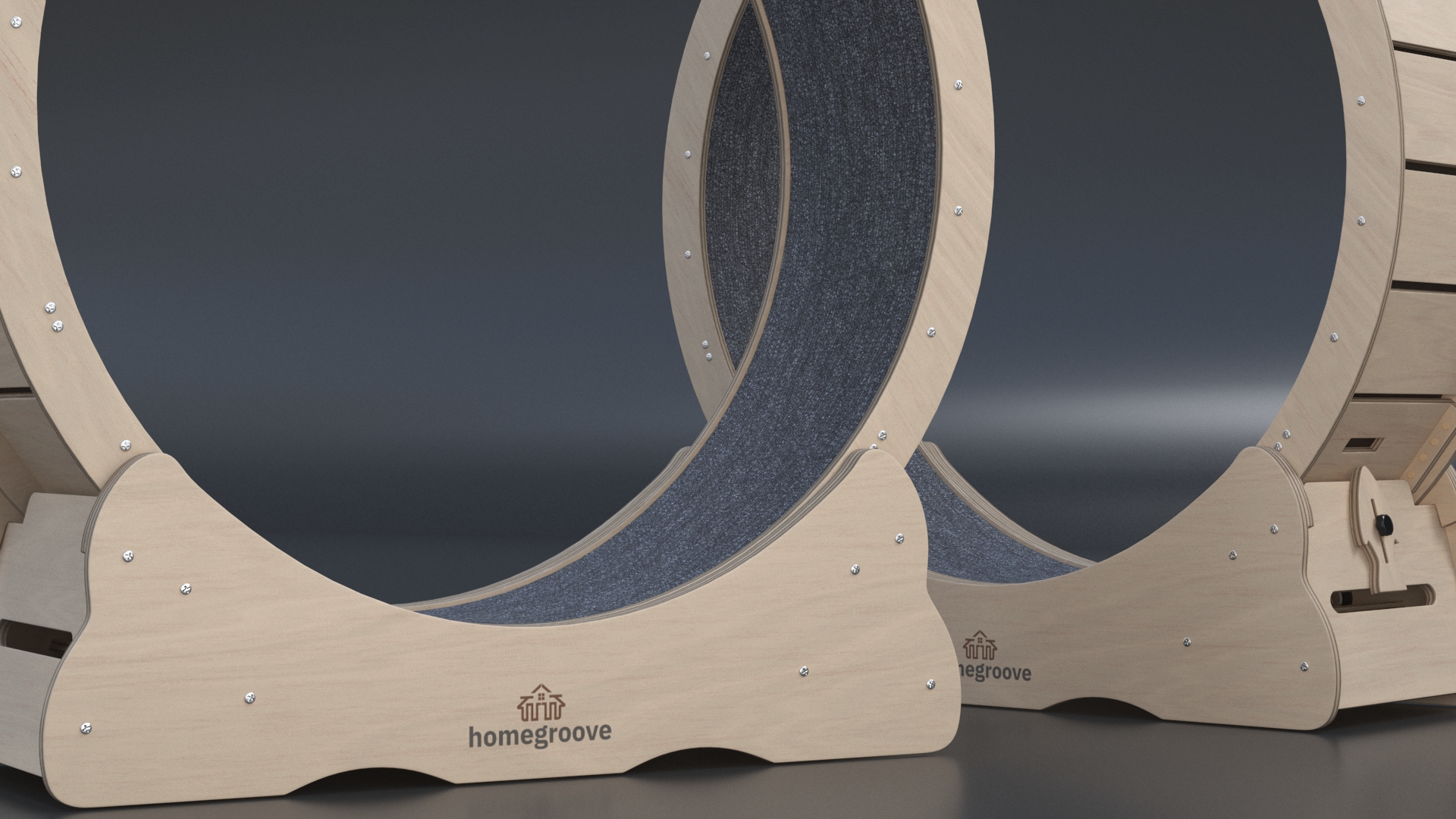3D model Homegroove Wooden Pet Running Wheel