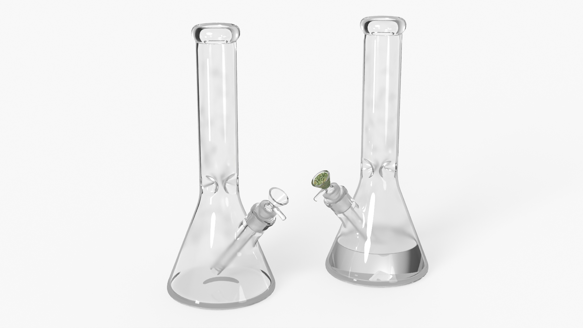 Glass Bong with Cannabis Grinder, view 8