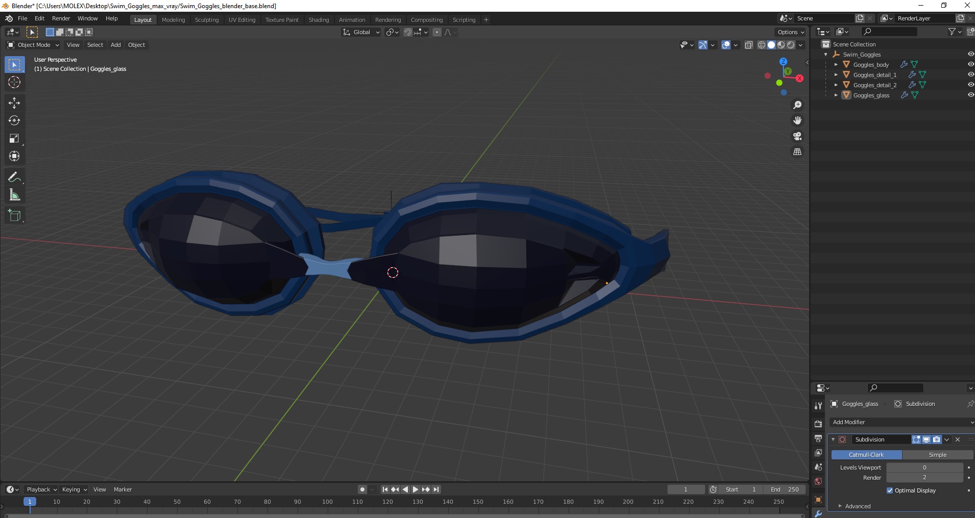 Swim Goggles 3D