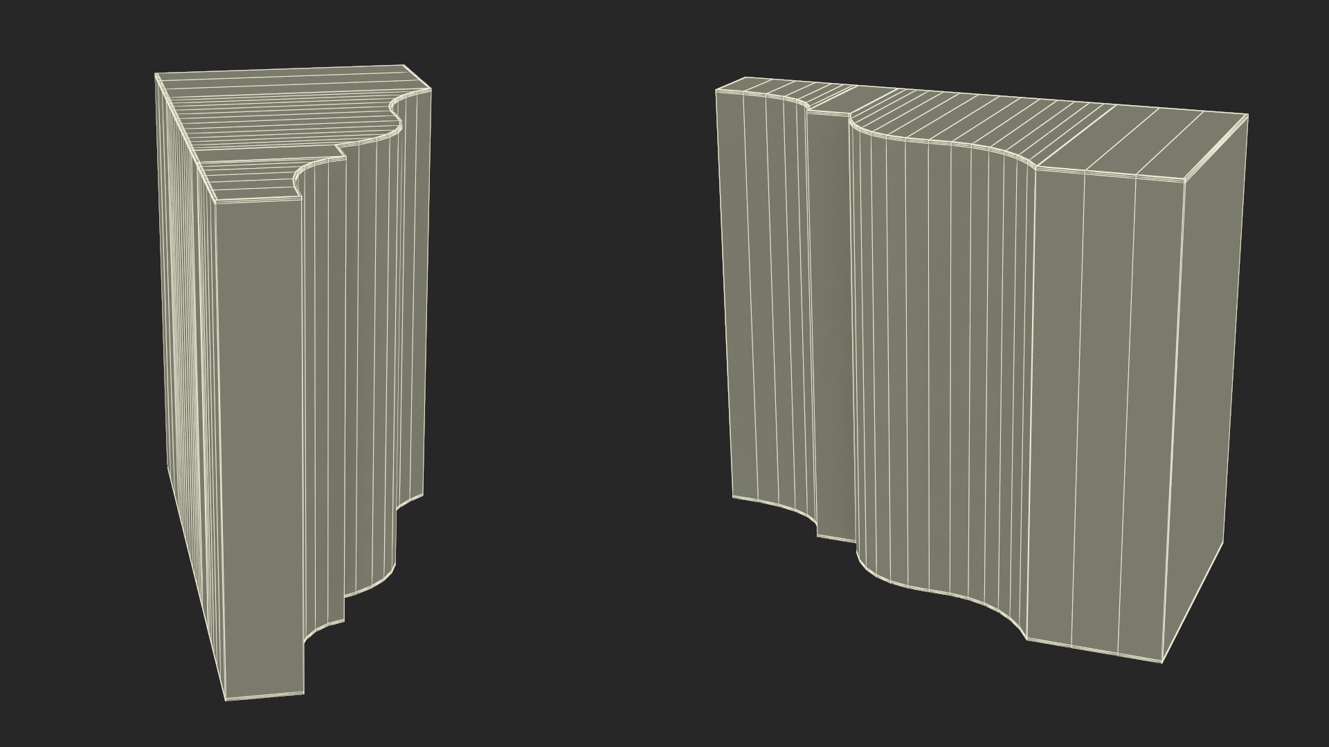 3D model Architectural Molding Gypsum Type 1