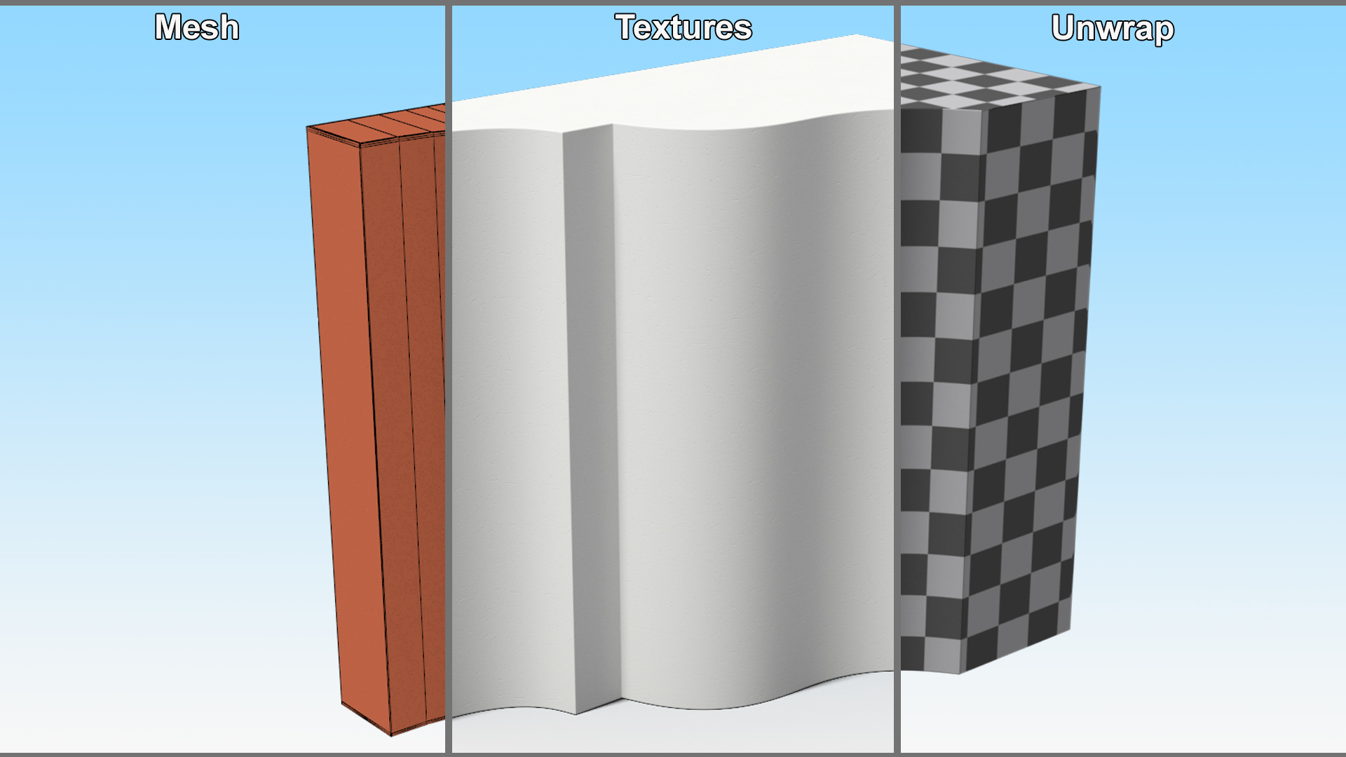 3D model Architectural Molding Gypsum Type 1