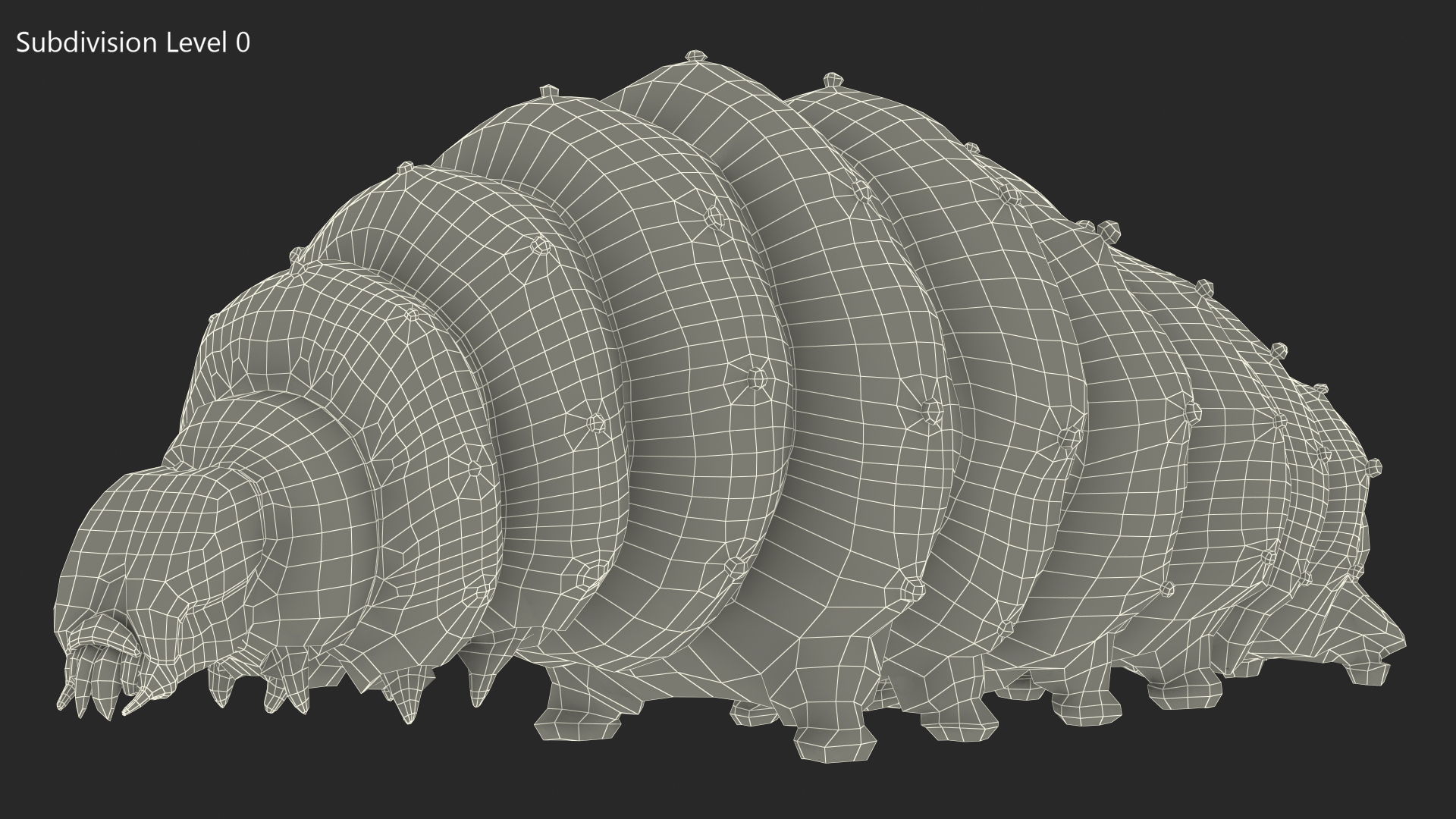 3D model Silkworm Green Rigged for Cinema 4D