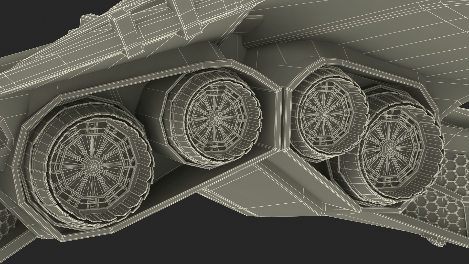Futuristic Space Fighter Starship Black 3D model