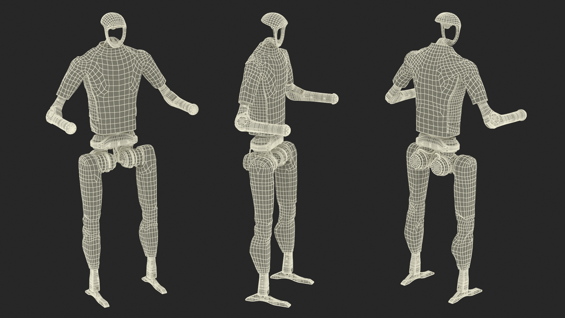 3D Unitree H1 Humanoid Robot Rigged for Maya