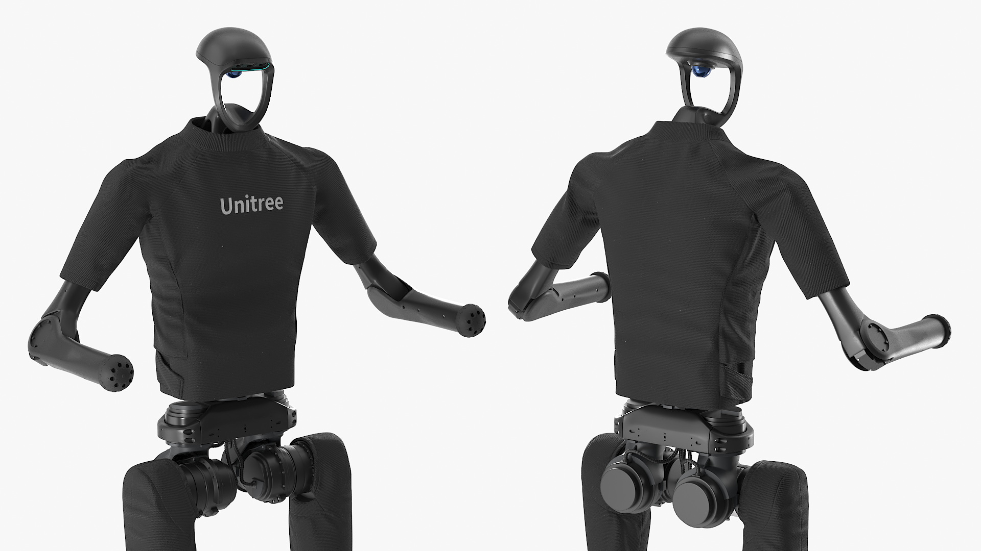 3D Unitree H1 Humanoid Robot Rigged for Maya