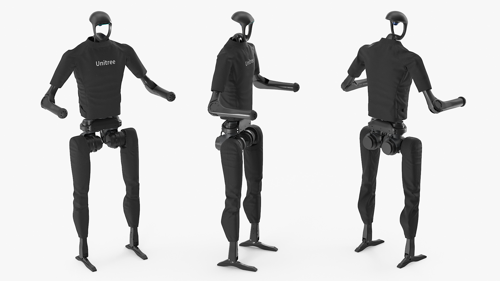 3D Unitree H1 Humanoid Robot Rigged for Maya
