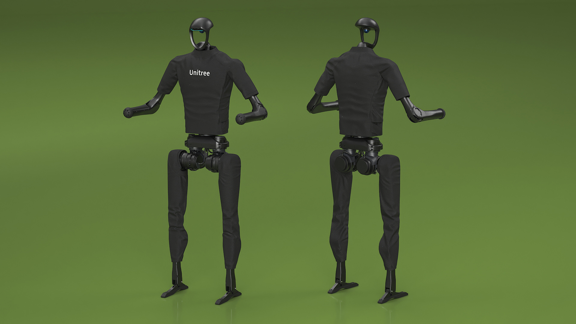 3D Unitree H1 Humanoid Robot Rigged for Maya
