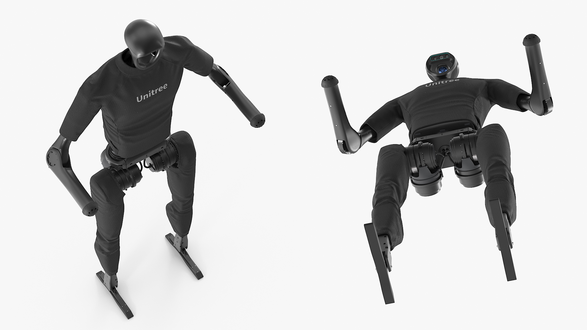 3D Unitree H1 Humanoid Robot Rigged for Maya
