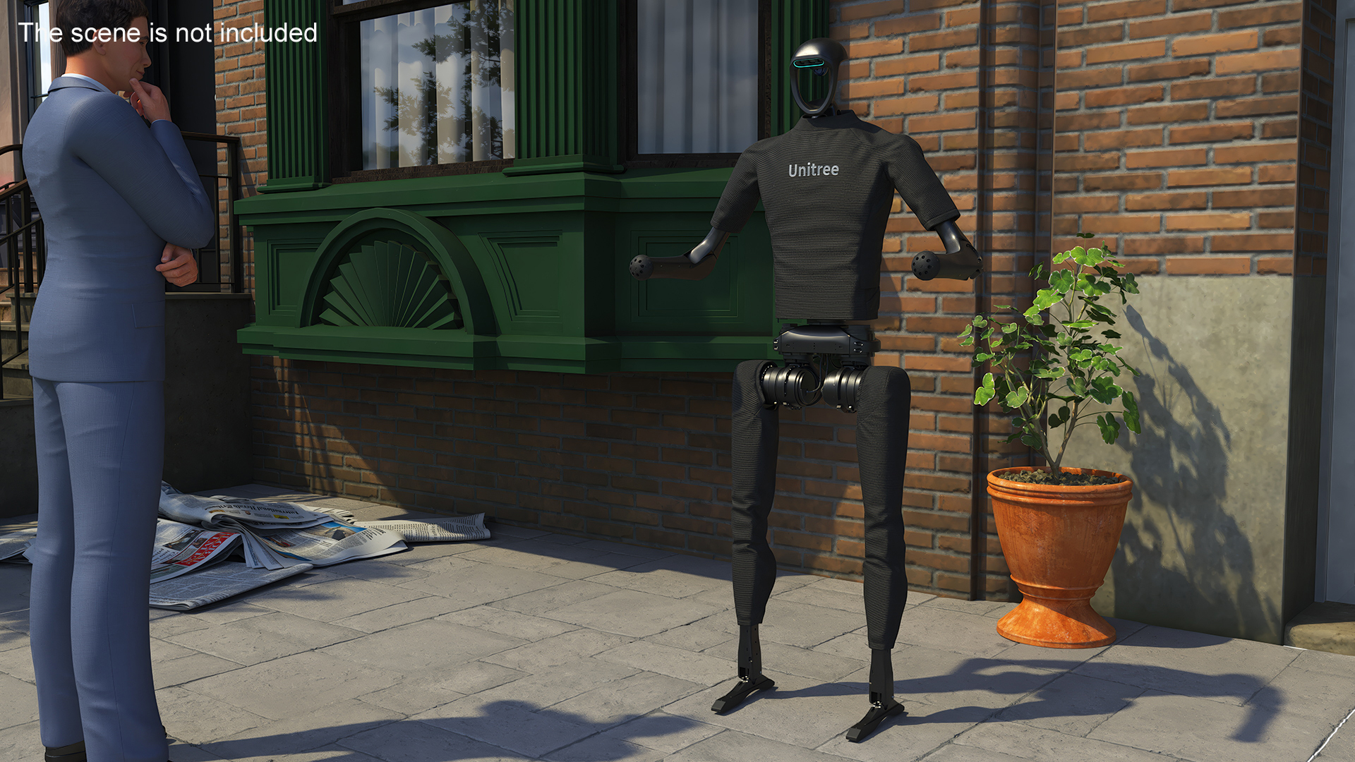 3D Unitree H1 Humanoid Robot Rigged for Maya