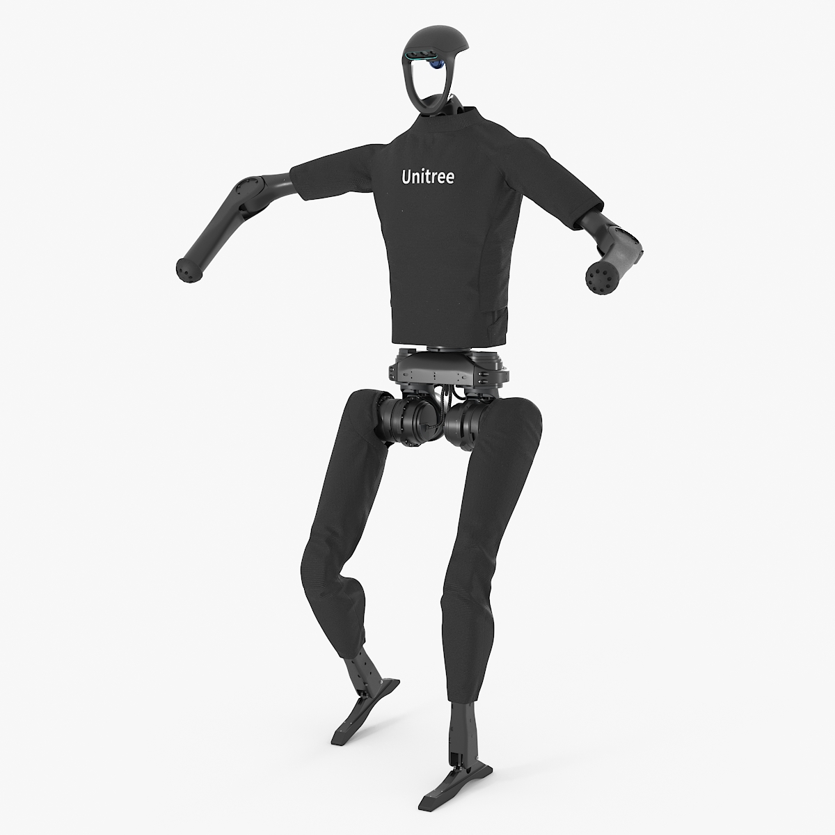 3D Unitree H1 Humanoid Robot Rigged for Maya