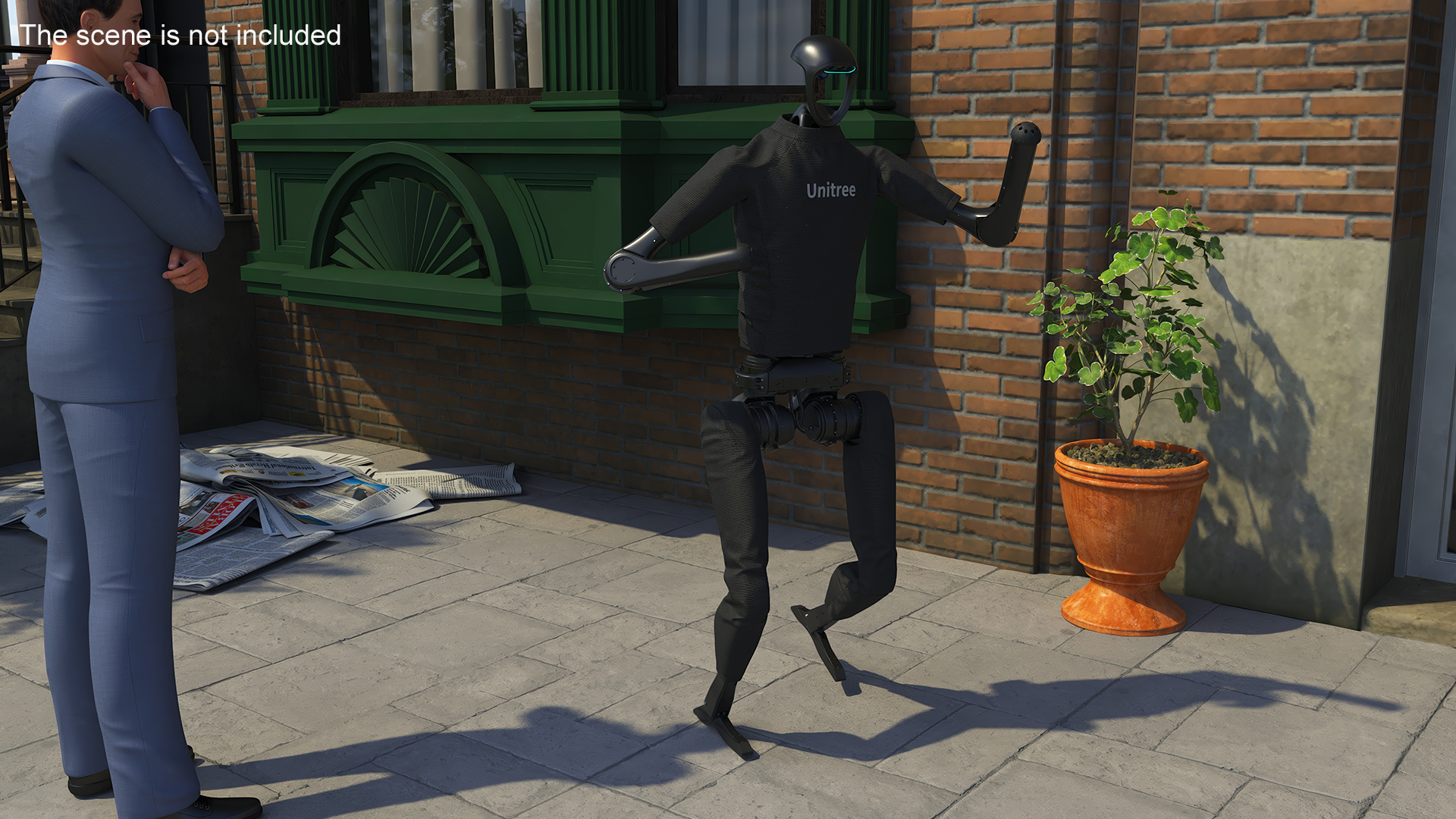 3D Unitree H1 Humanoid Robot Rigged for Maya