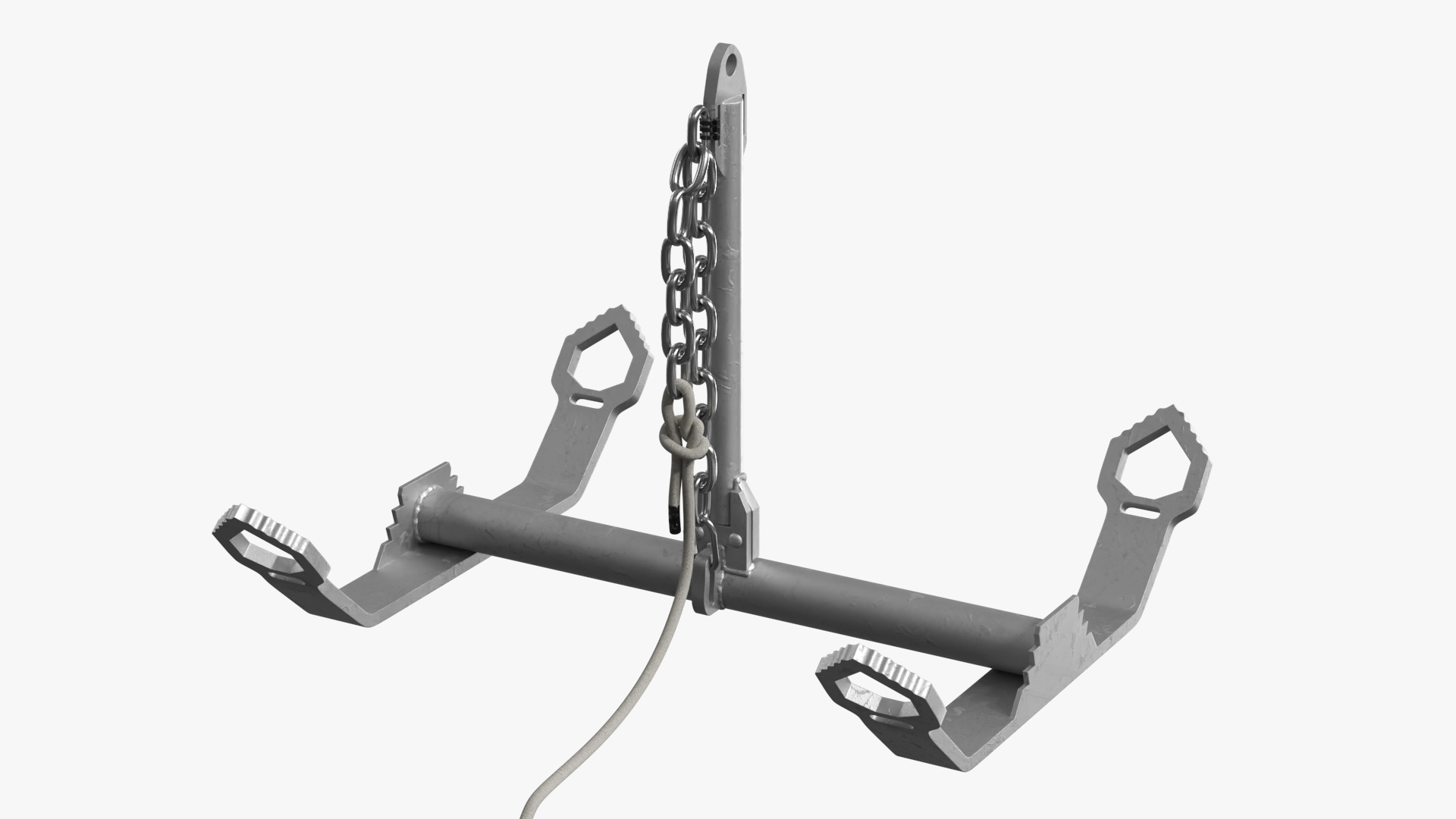 Marine Anchor with Mooring Rope - view 5